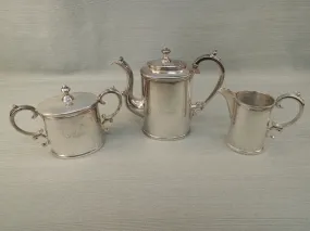 Manhattan Plate Co. Silverplate Tea Set - Very Good Vintage Condition