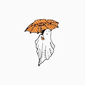 Maple Leaf Umbrella Ghost Pin