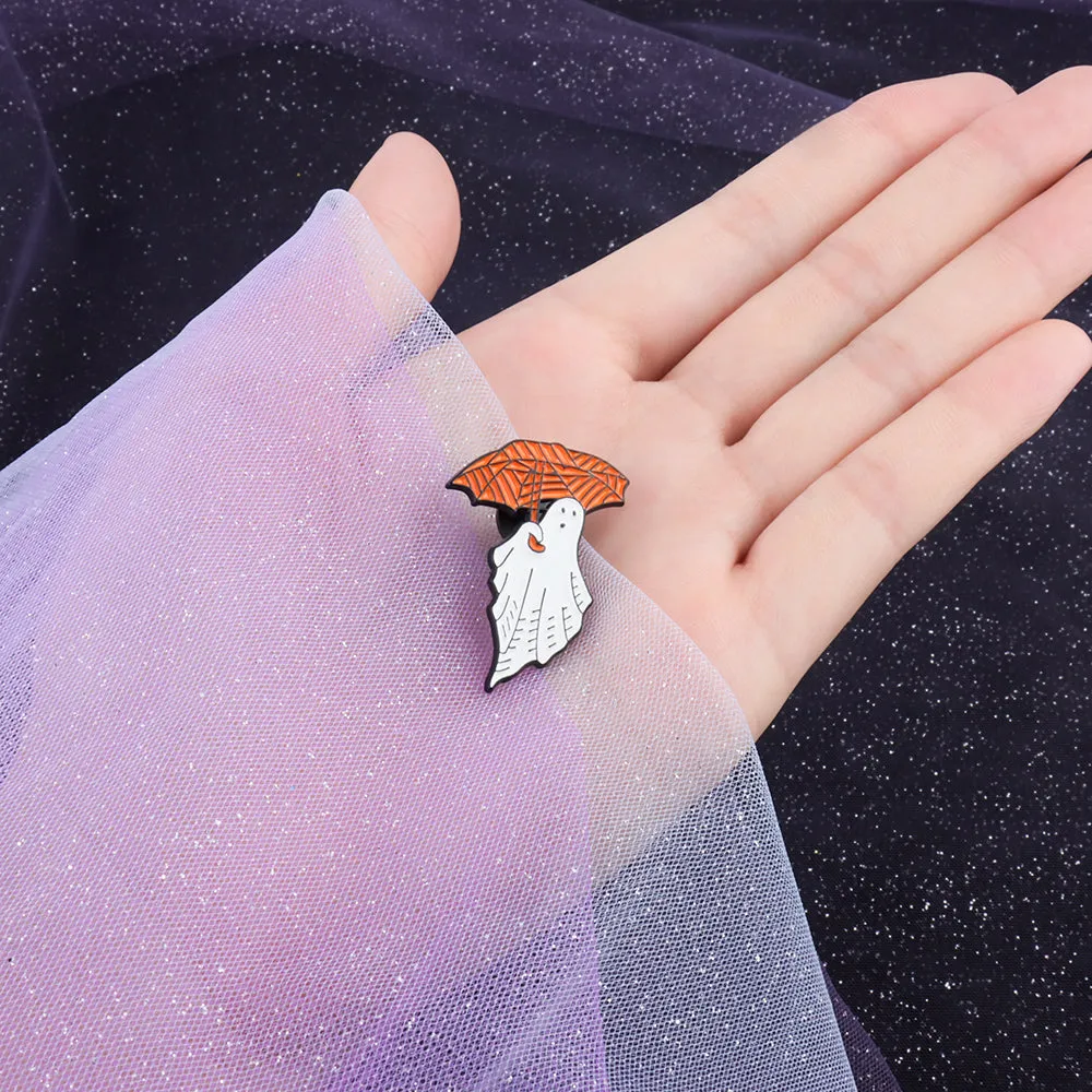 Maple Leaf Umbrella Ghost Pin