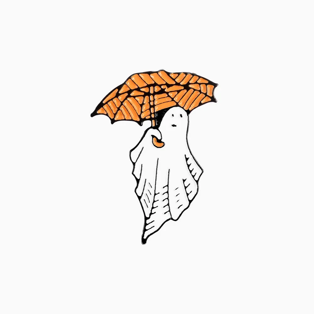 Maple Leaf Umbrella Ghost Pin