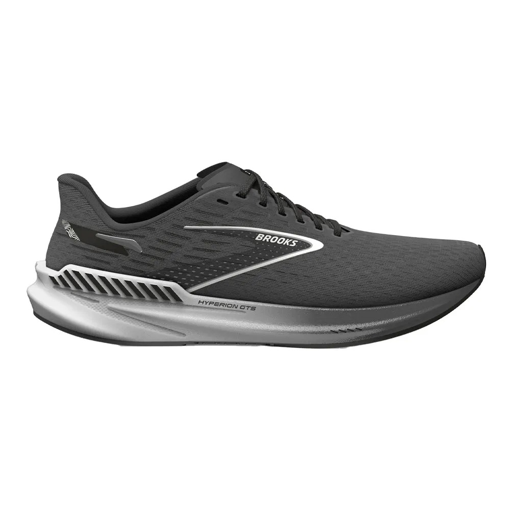 Men's Brooks Hyperion GTS, Gunmetal/Black/White, 12.5 D Medium