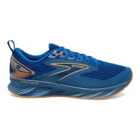 Men's Brooks Levitate 6, Classic Blue/Orange, 9 D Medium