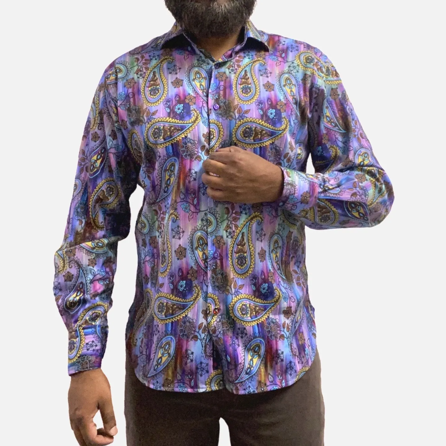 Mens Paisley Shirt by Luchiano Visconti 4621 | Clearance Sale