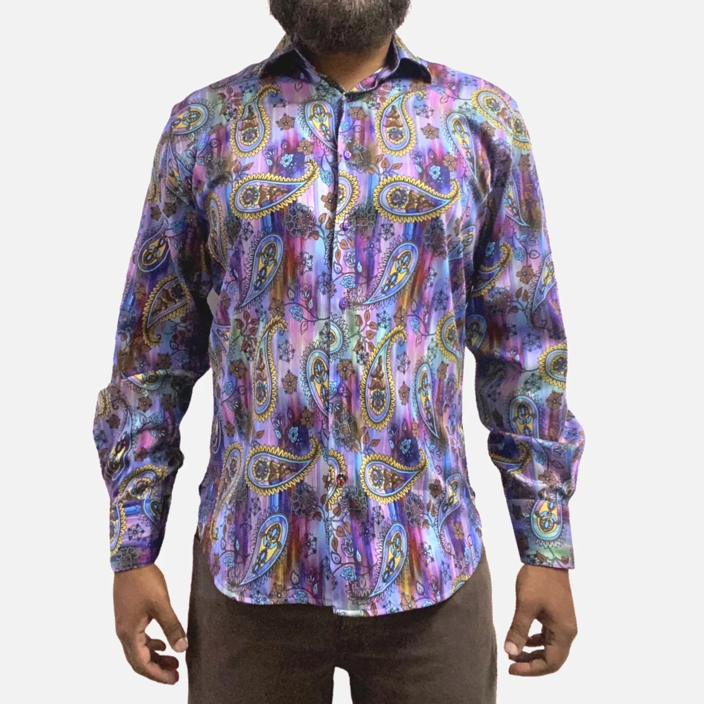 Mens Paisley Shirt by Luchiano Visconti 4621 | Clearance Sale