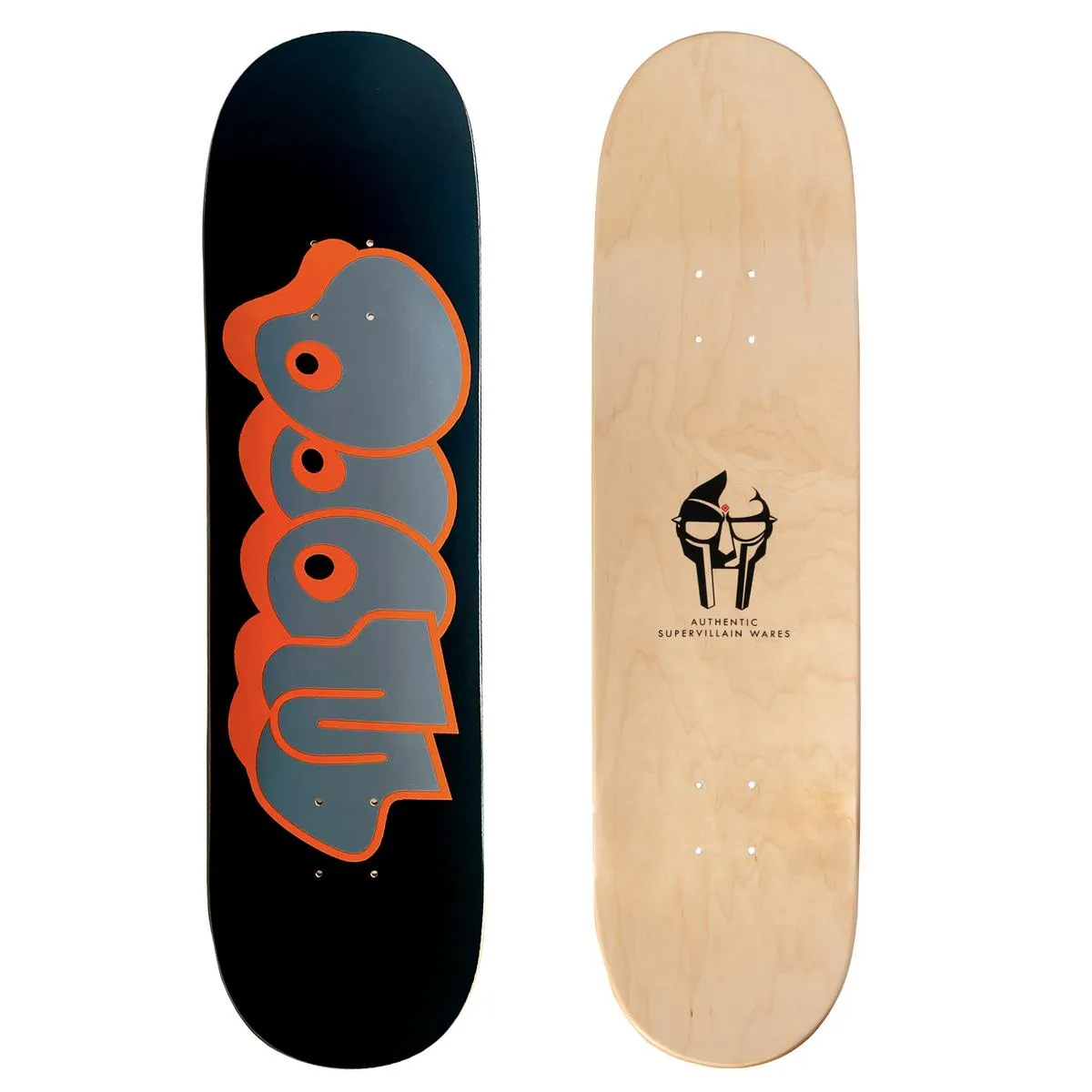 MF DOOM - THROW SKATE DECK (BLACK)