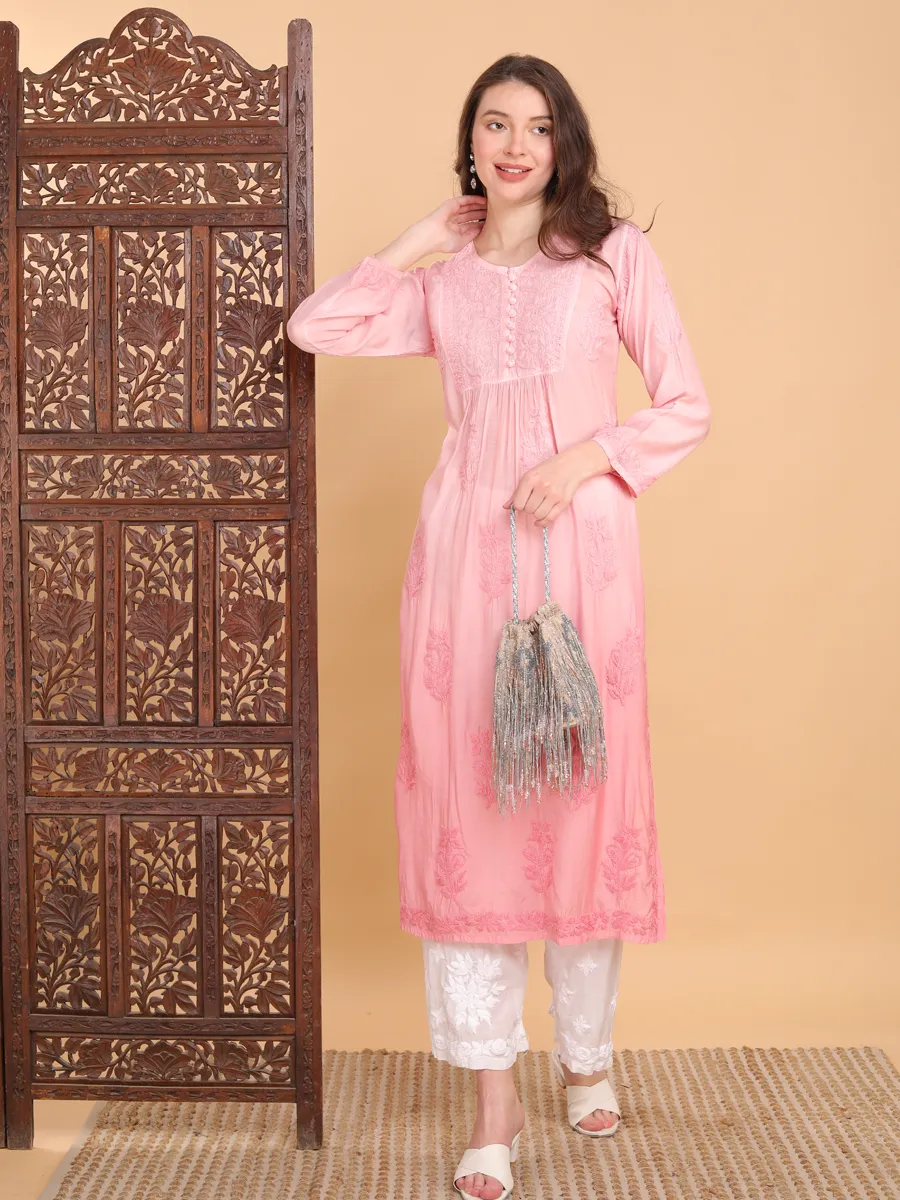 Nayab Nyra Cut Chikankari Kurti