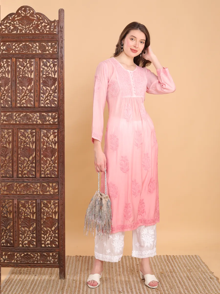 Nayab Nyra Cut Chikankari Kurti