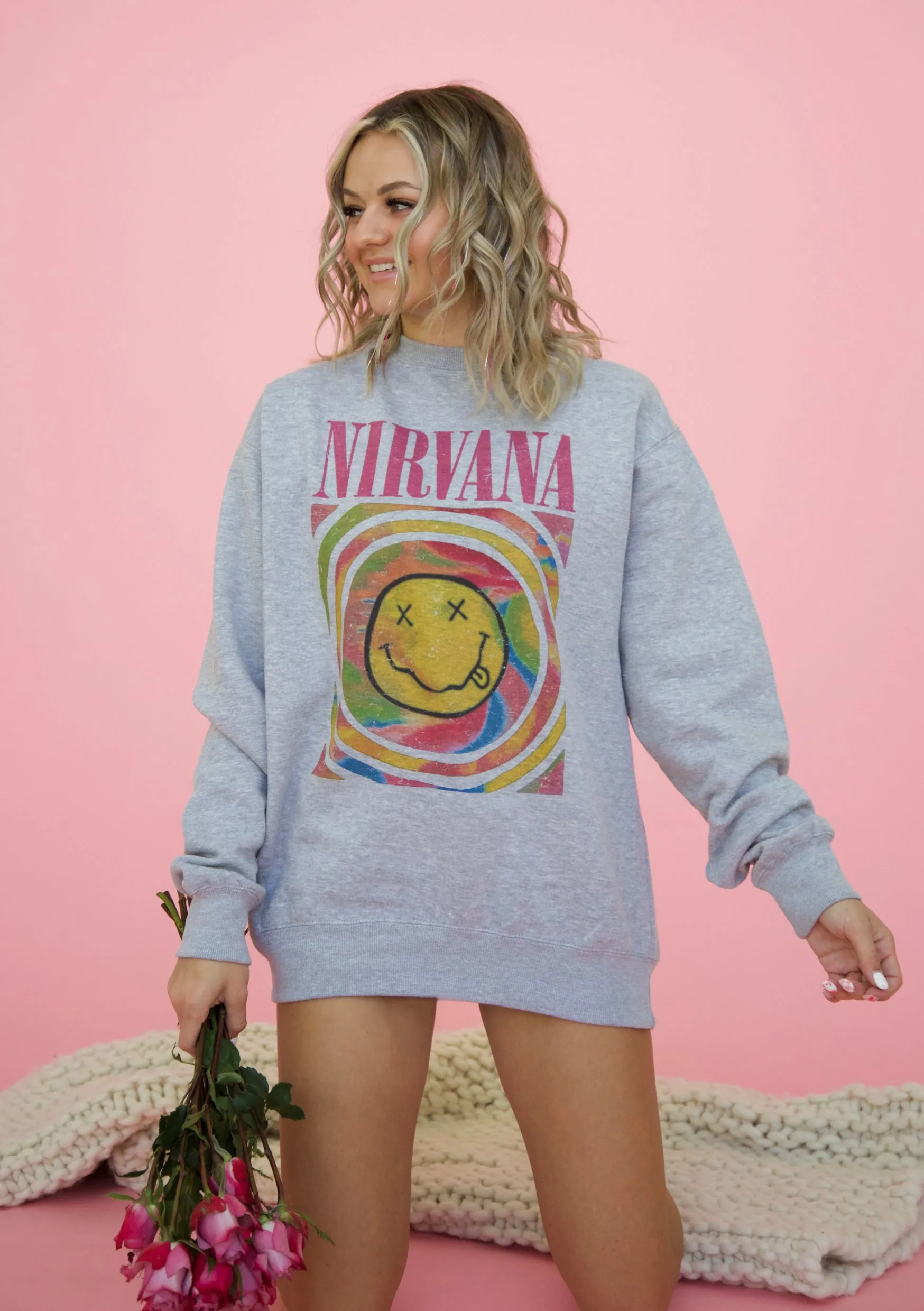 Nirvana Crewneck in Grey