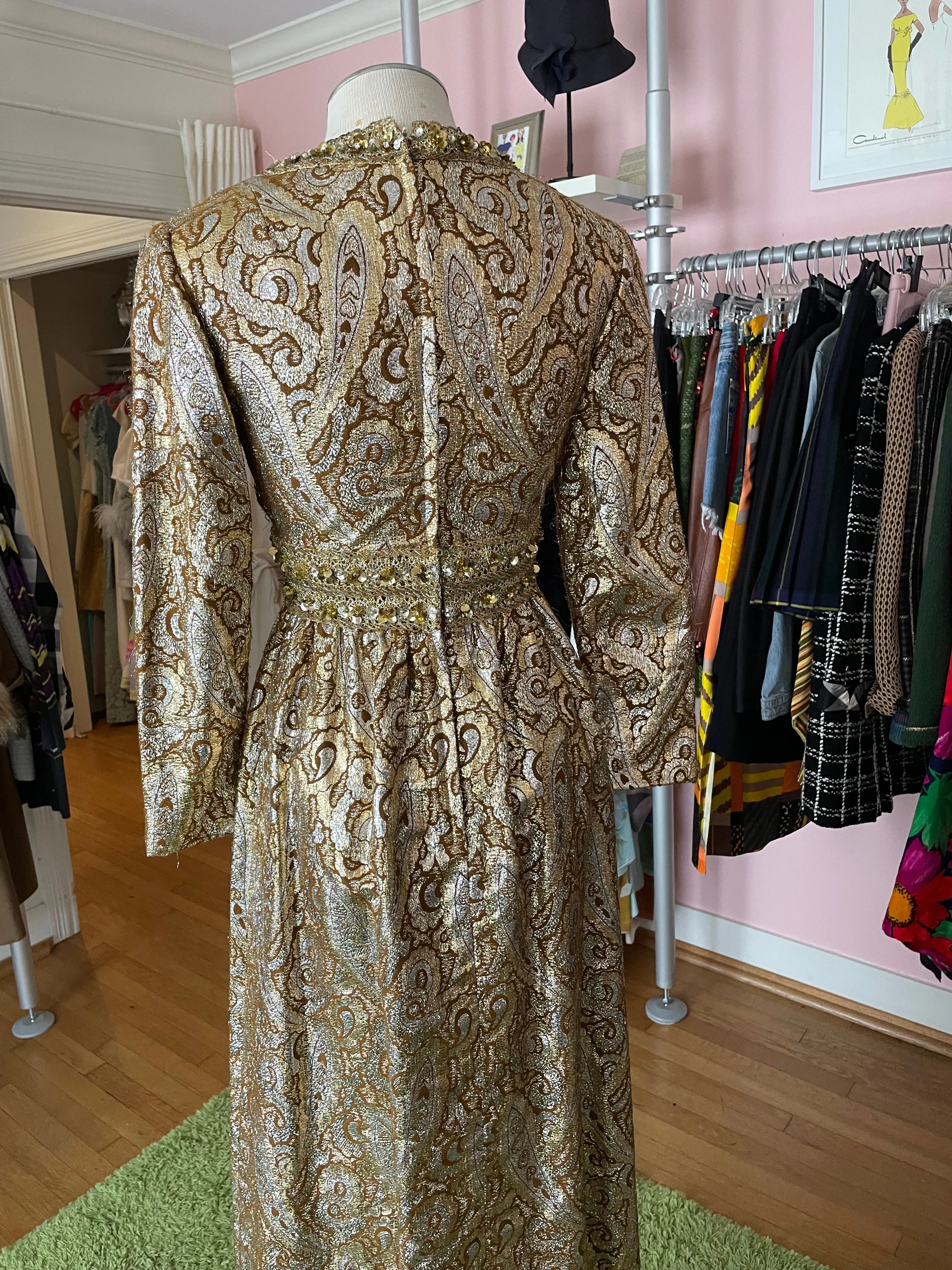 Paisley Brocade Gown