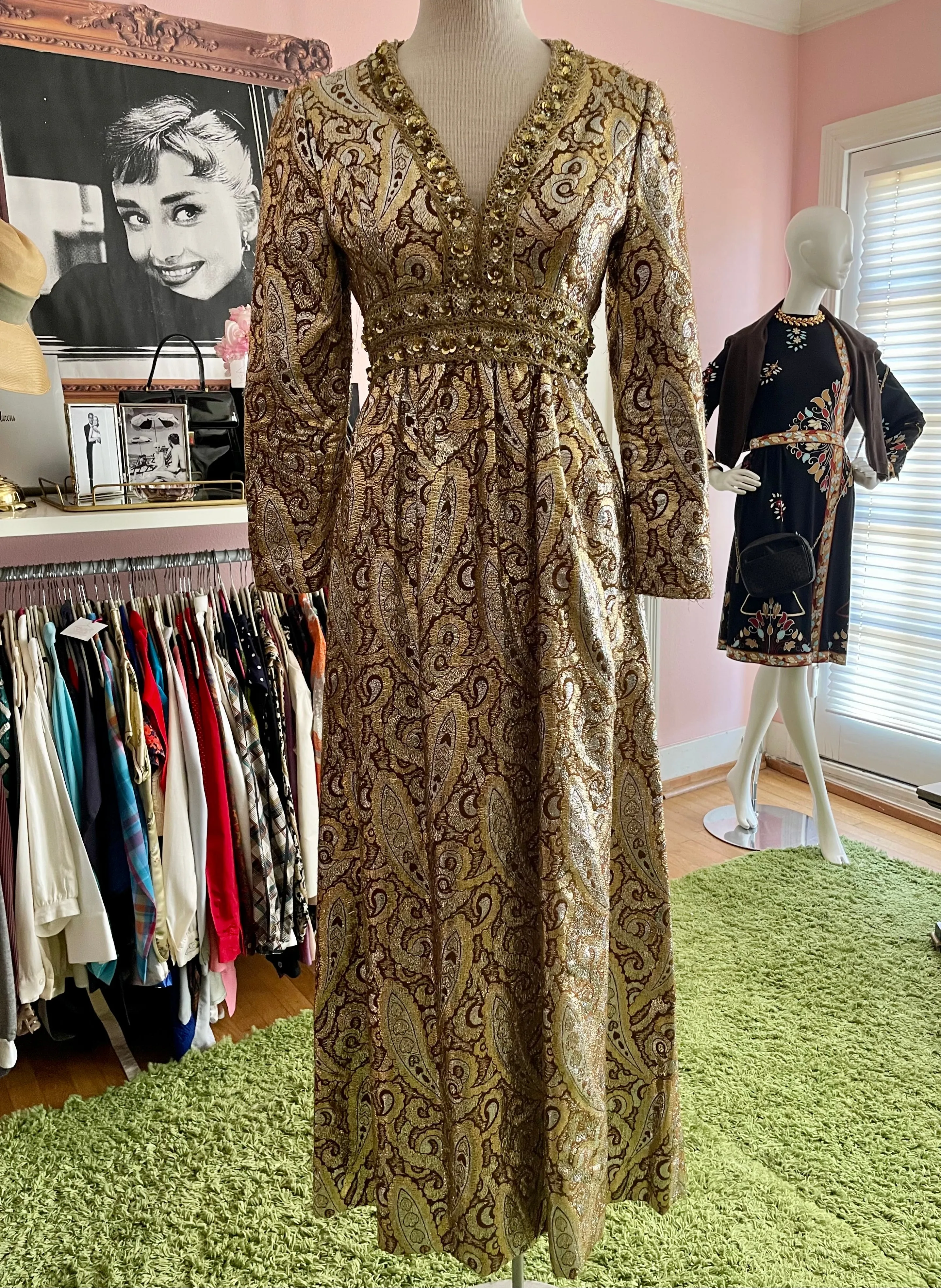 Paisley Brocade Gown