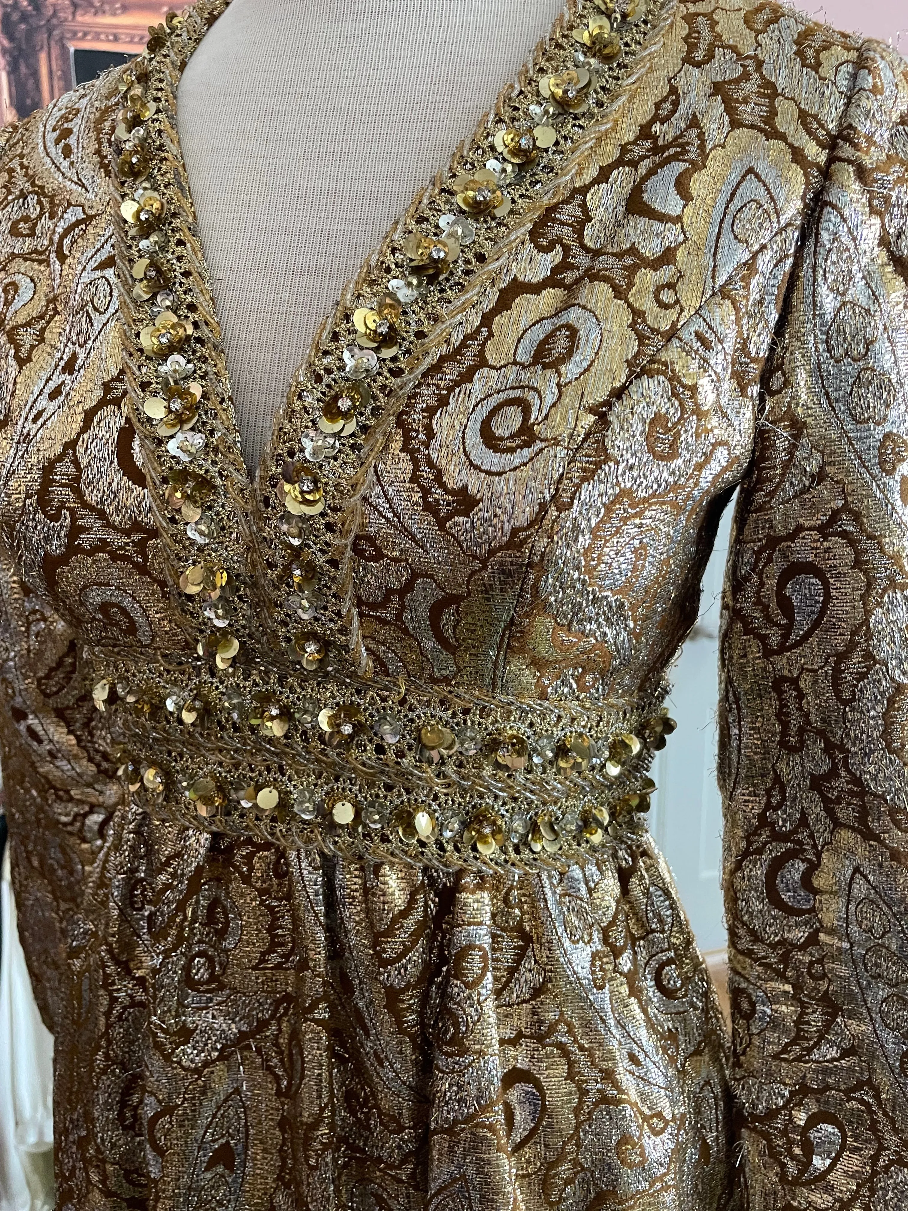 Paisley Brocade Gown