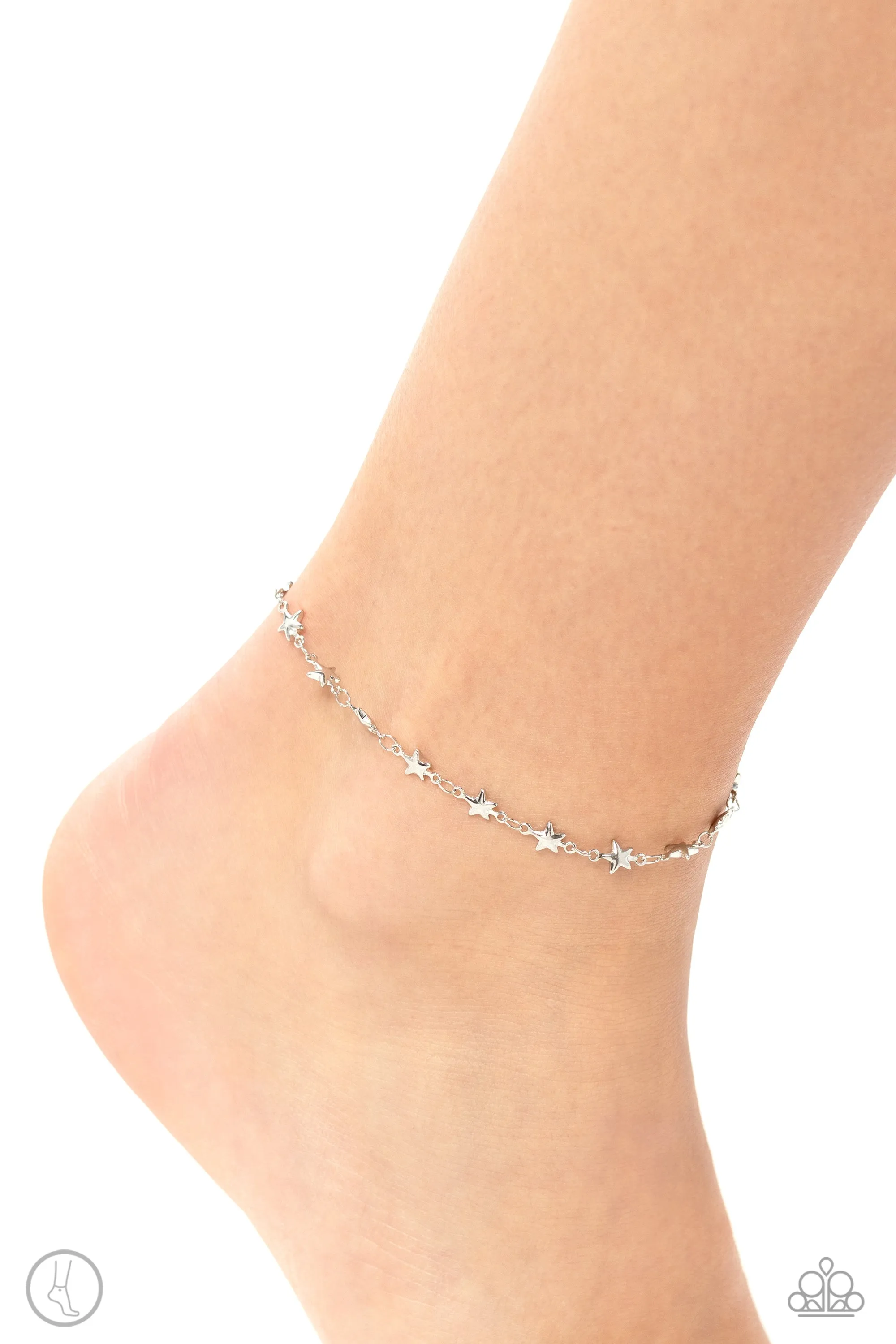 Paparazzi Starry Swing Dance Silver Anklet Bracelet