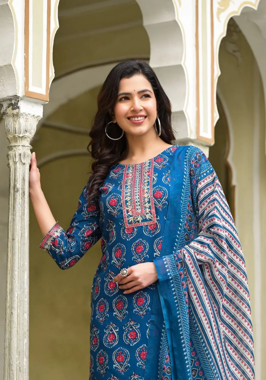 Party wear Rayon 3 Piece Women's Kurta Suit