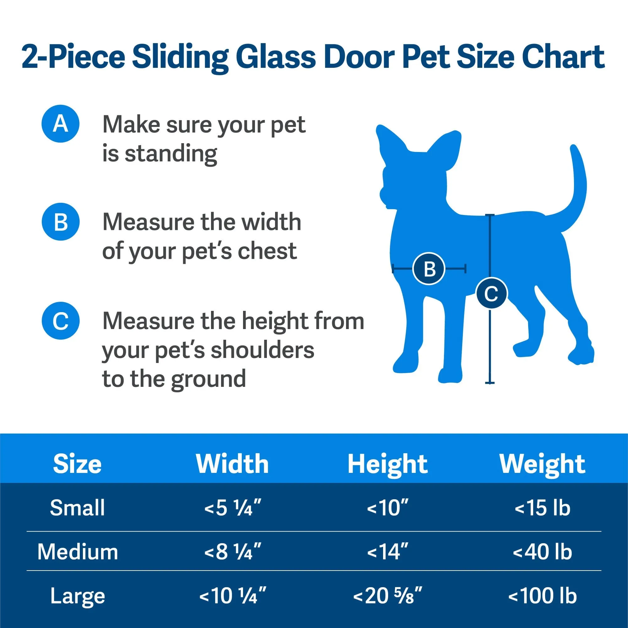 PetSafe Sliding Glass Pet Door, 2-Piece, Large