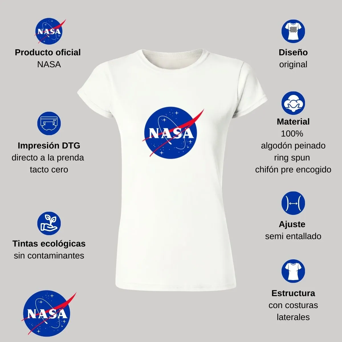 Playera Deportiva Mujer Nasa Logo