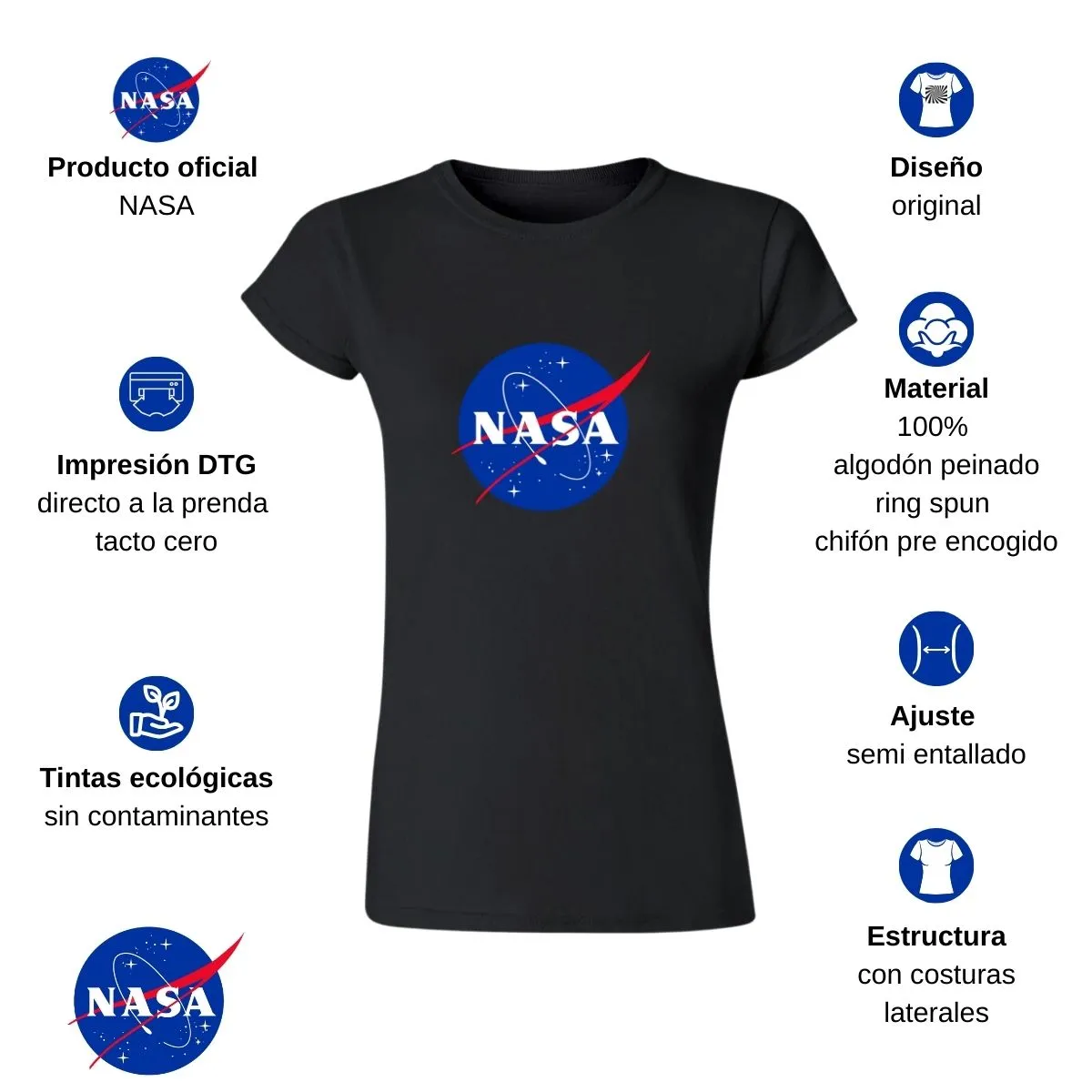 Playera Deportiva Mujer Nasa Logo