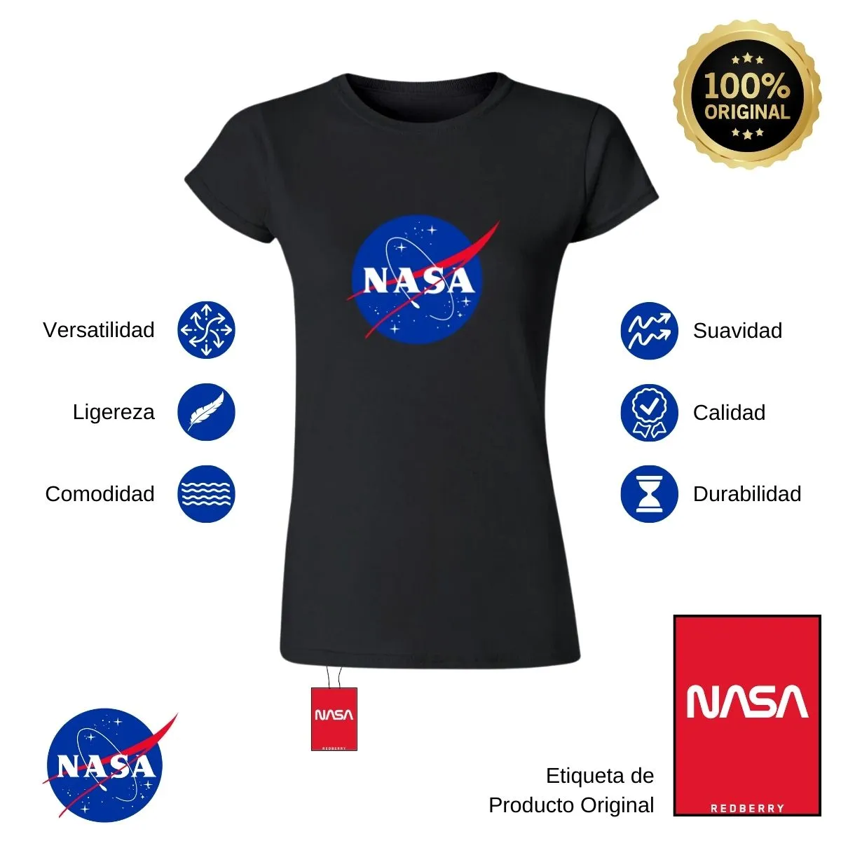 Playera Deportiva Mujer Nasa Logo