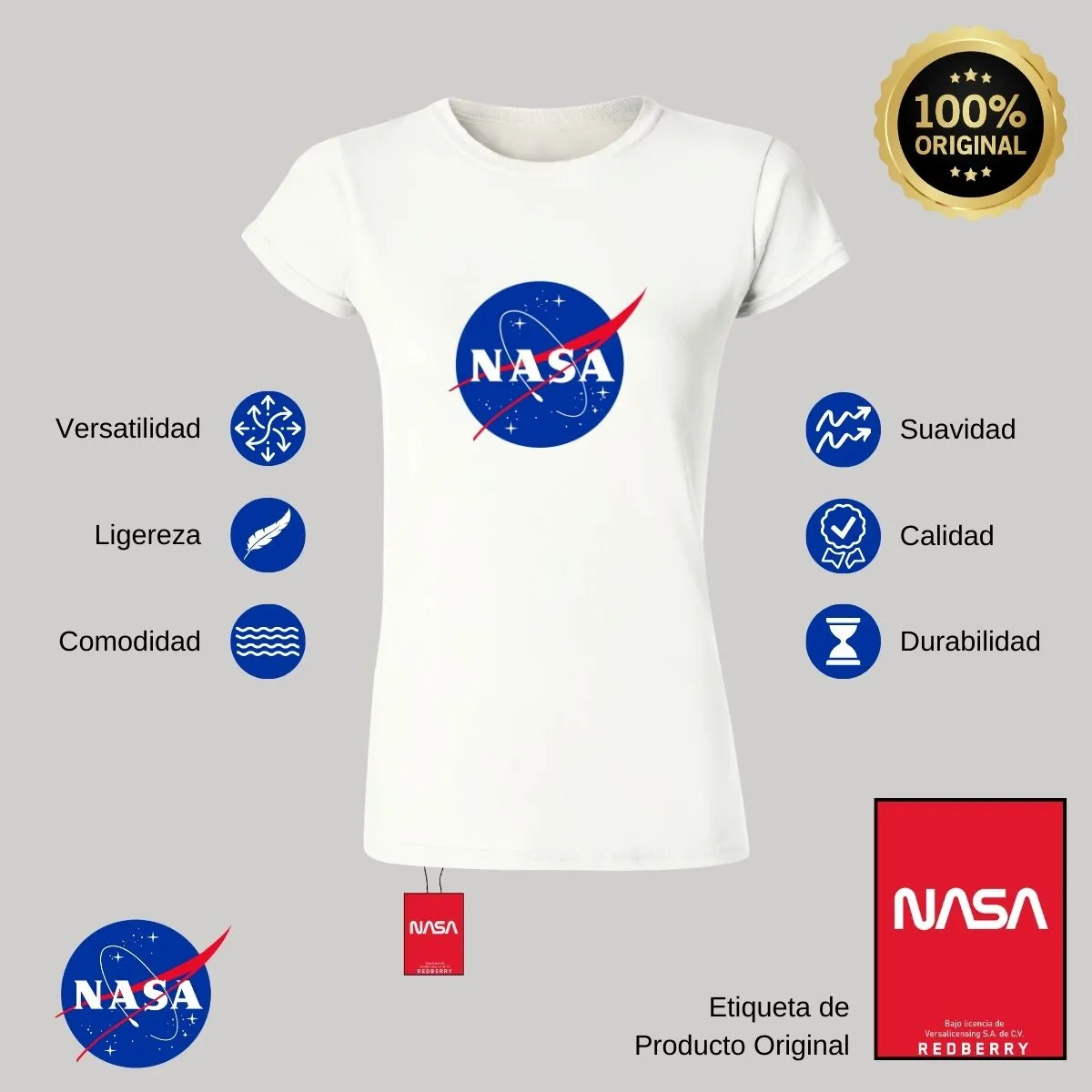 Playera Deportiva Mujer Nasa Logo