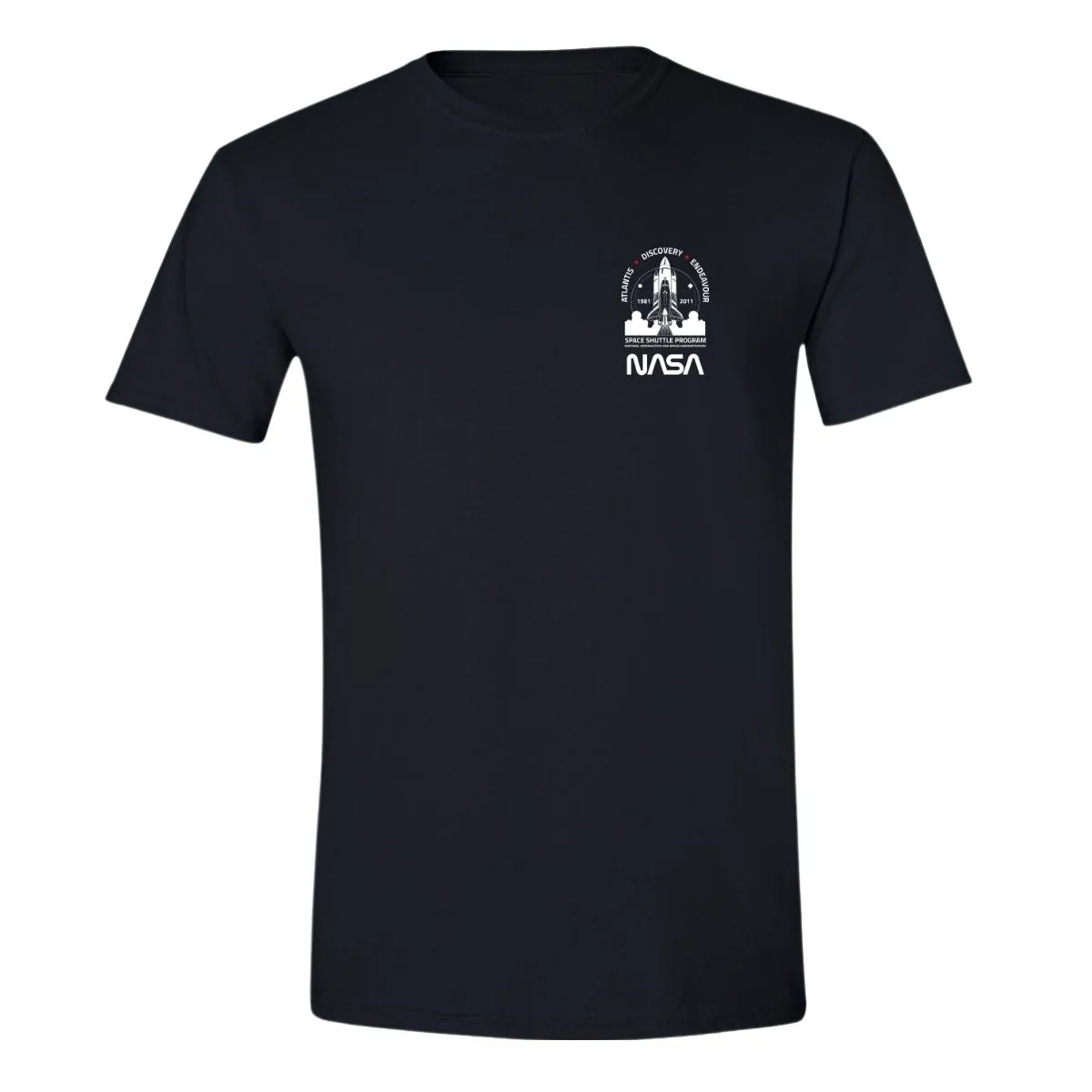 Playera Hombre Nasa Cohete Espacial Escudo