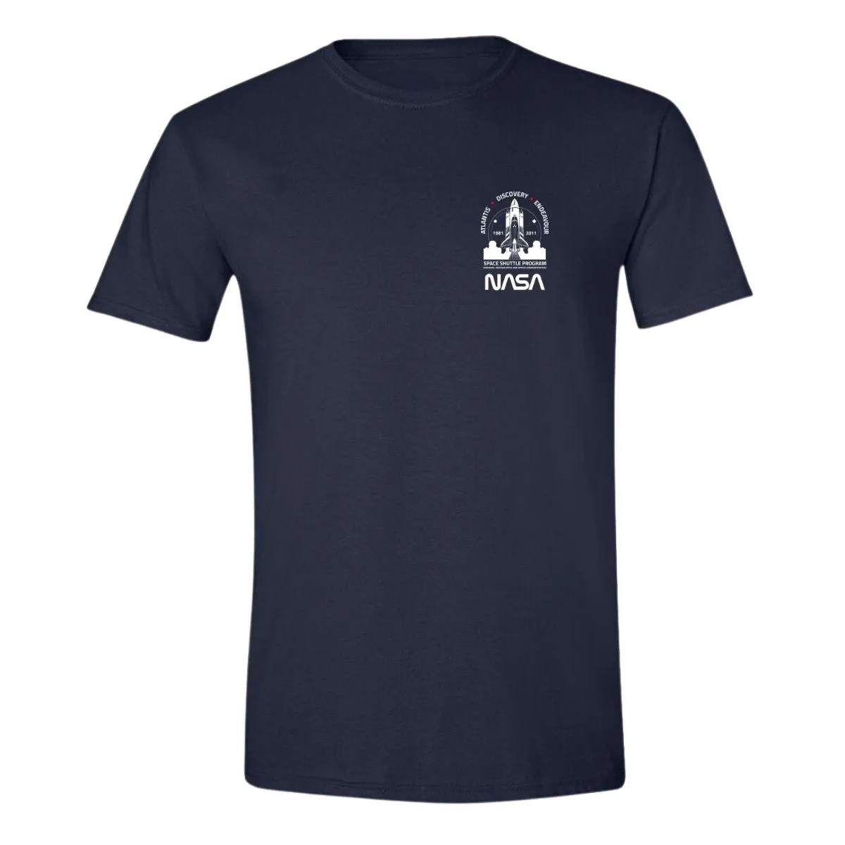 Playera Hombre Nasa Cohete Espacial Escudo