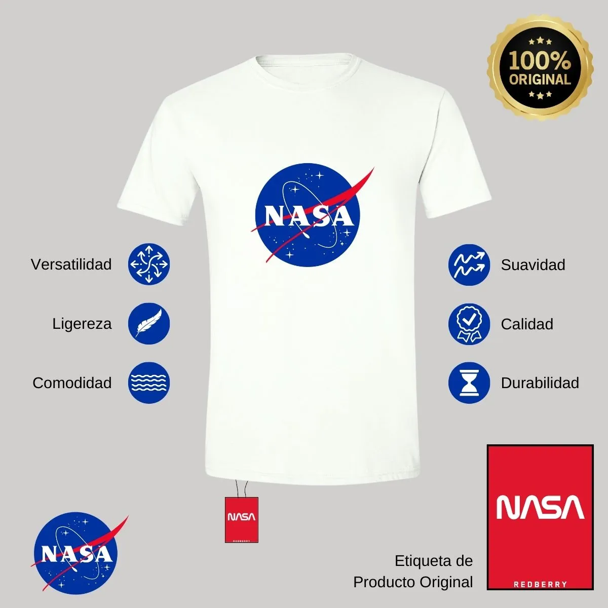 Playera Hombre Nasa Logo