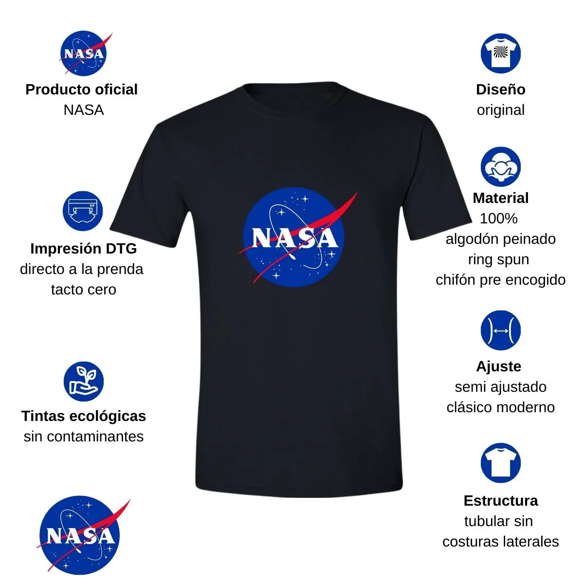 Playera Hombre Nasa Logo