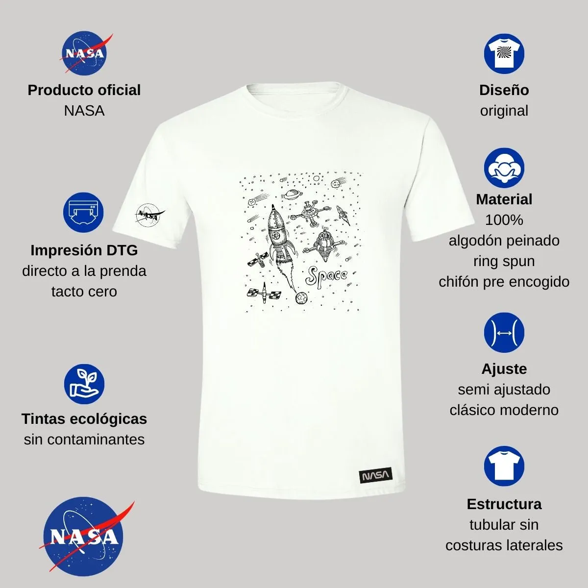 Playera Hombre Nasa Space