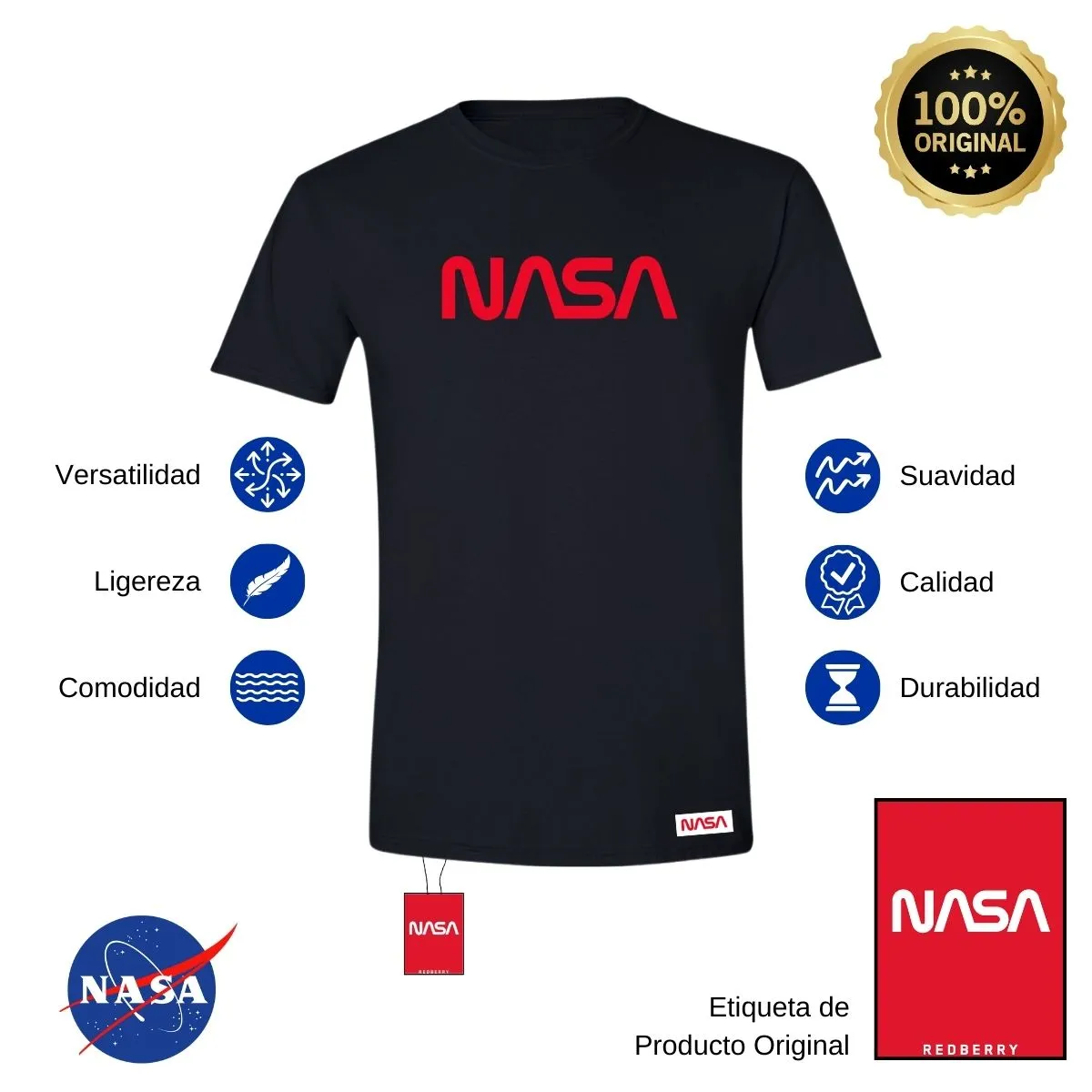 Playera Hombre Nasa Worm Red