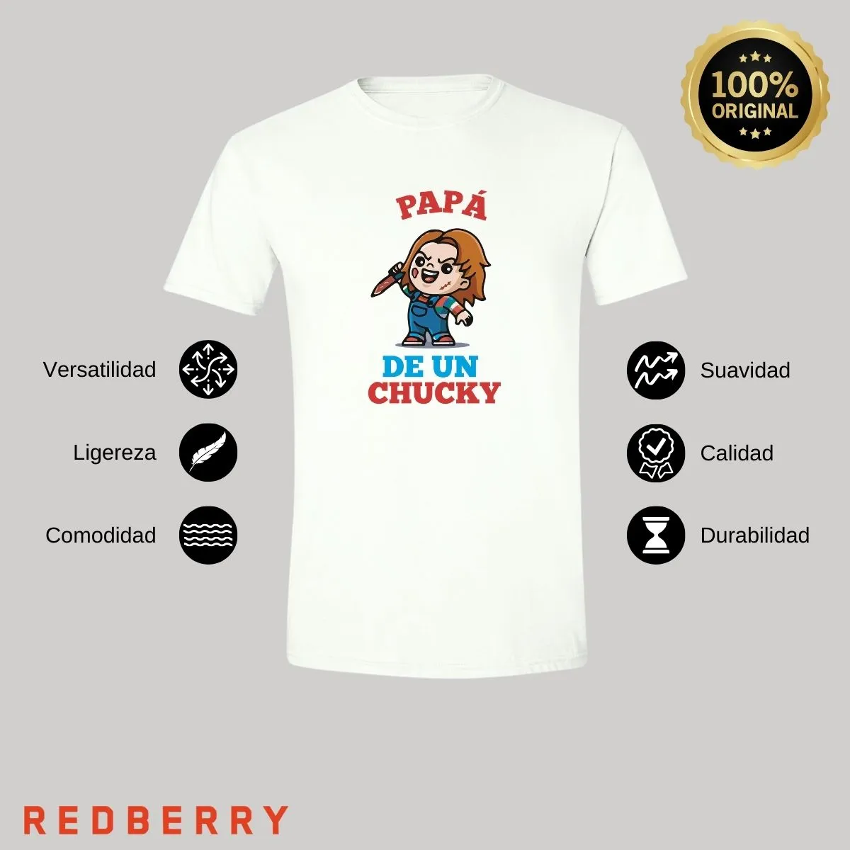 Playera Hombre Papá de un Chucky