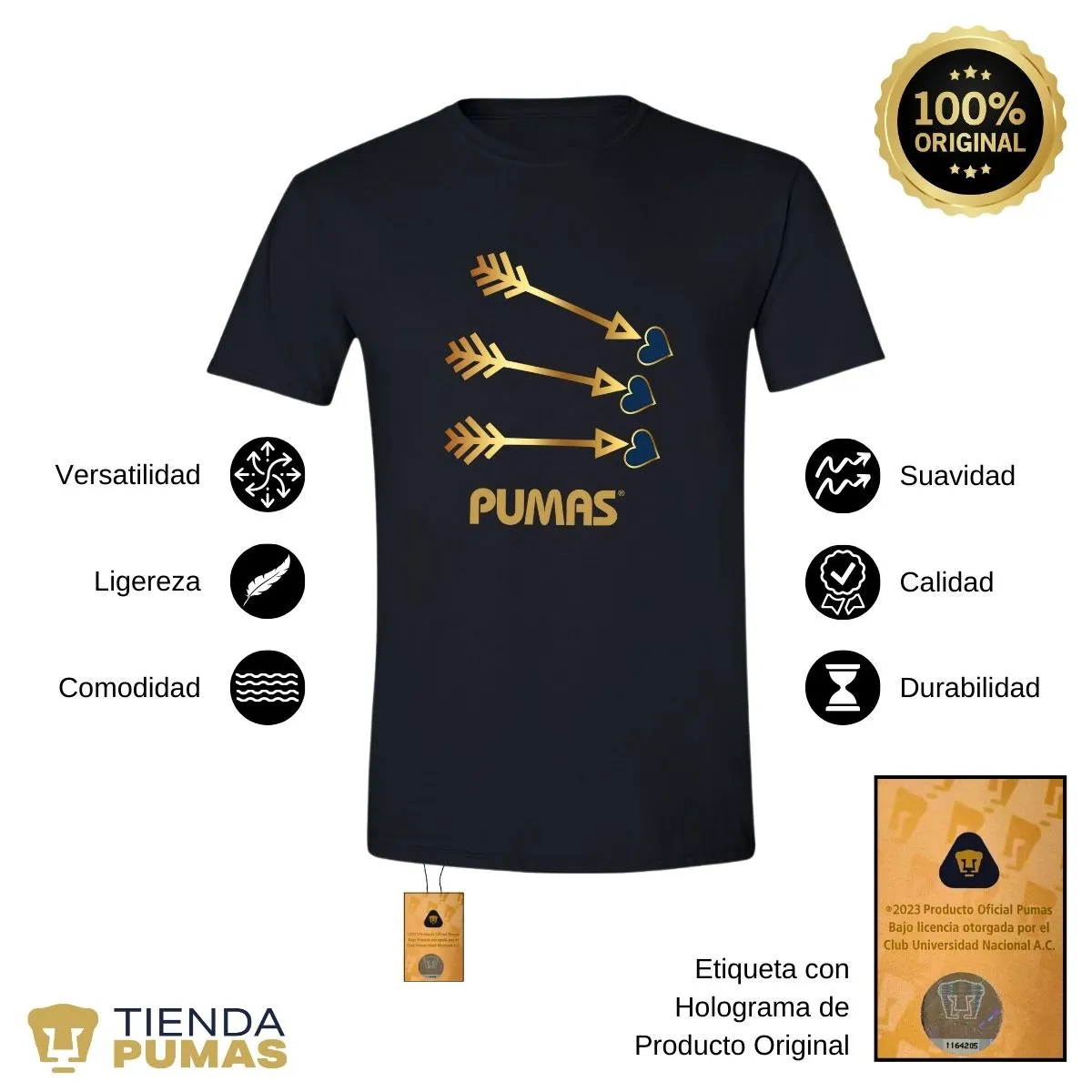 Playera Hombre Pumas UNAM Cupido