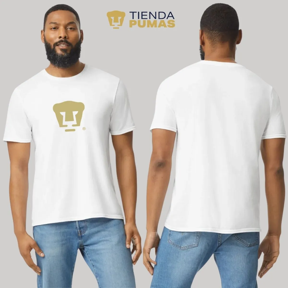 Playera Hombre Pumas UNAM Dorado Logo Vinil