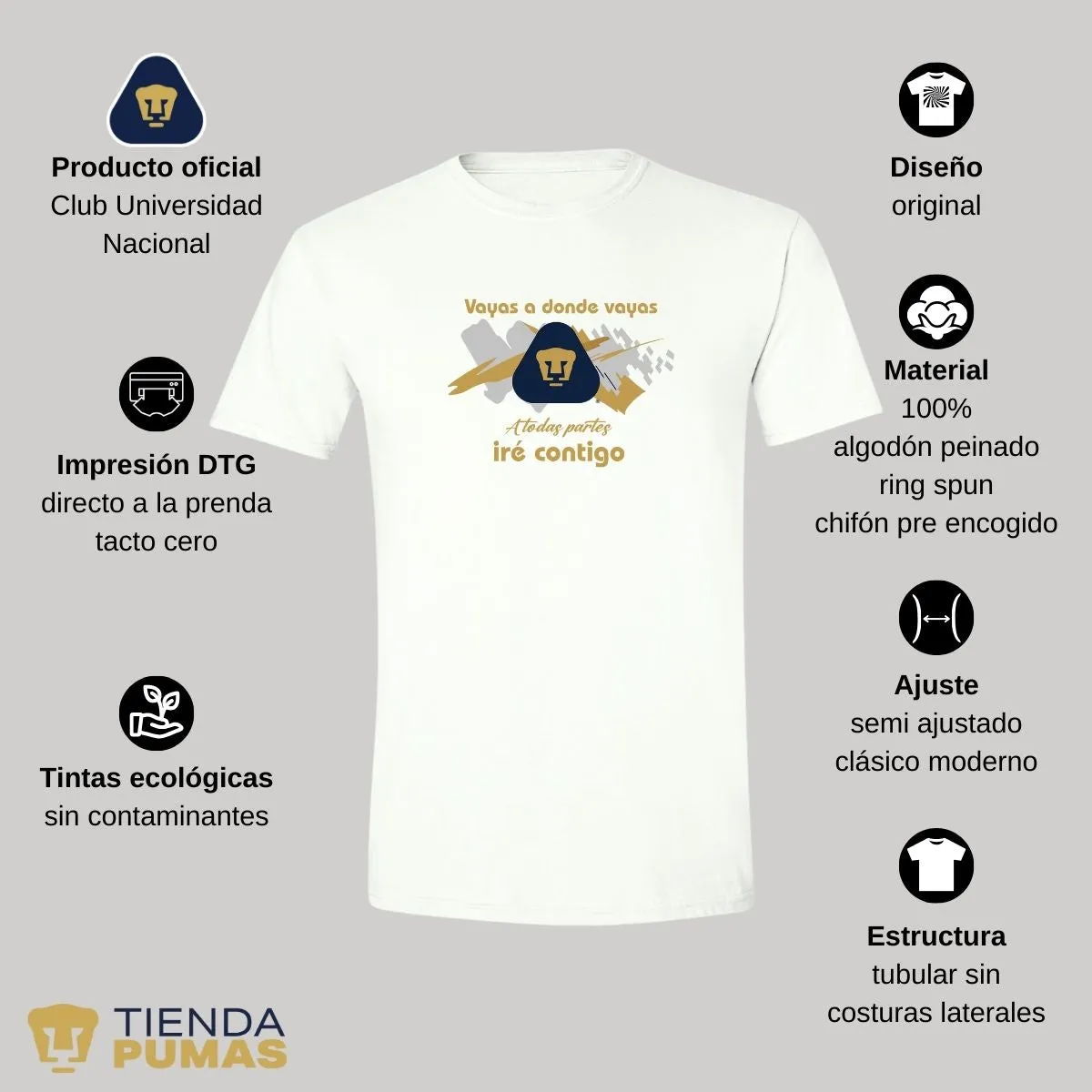 Playera Hombre Pumas UNAM vuelta