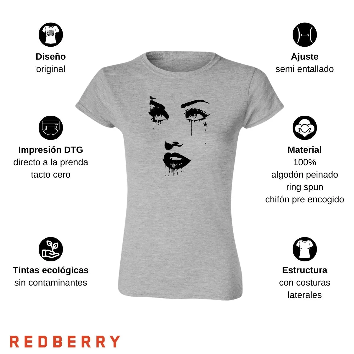 Playera Mujer Cara madonna