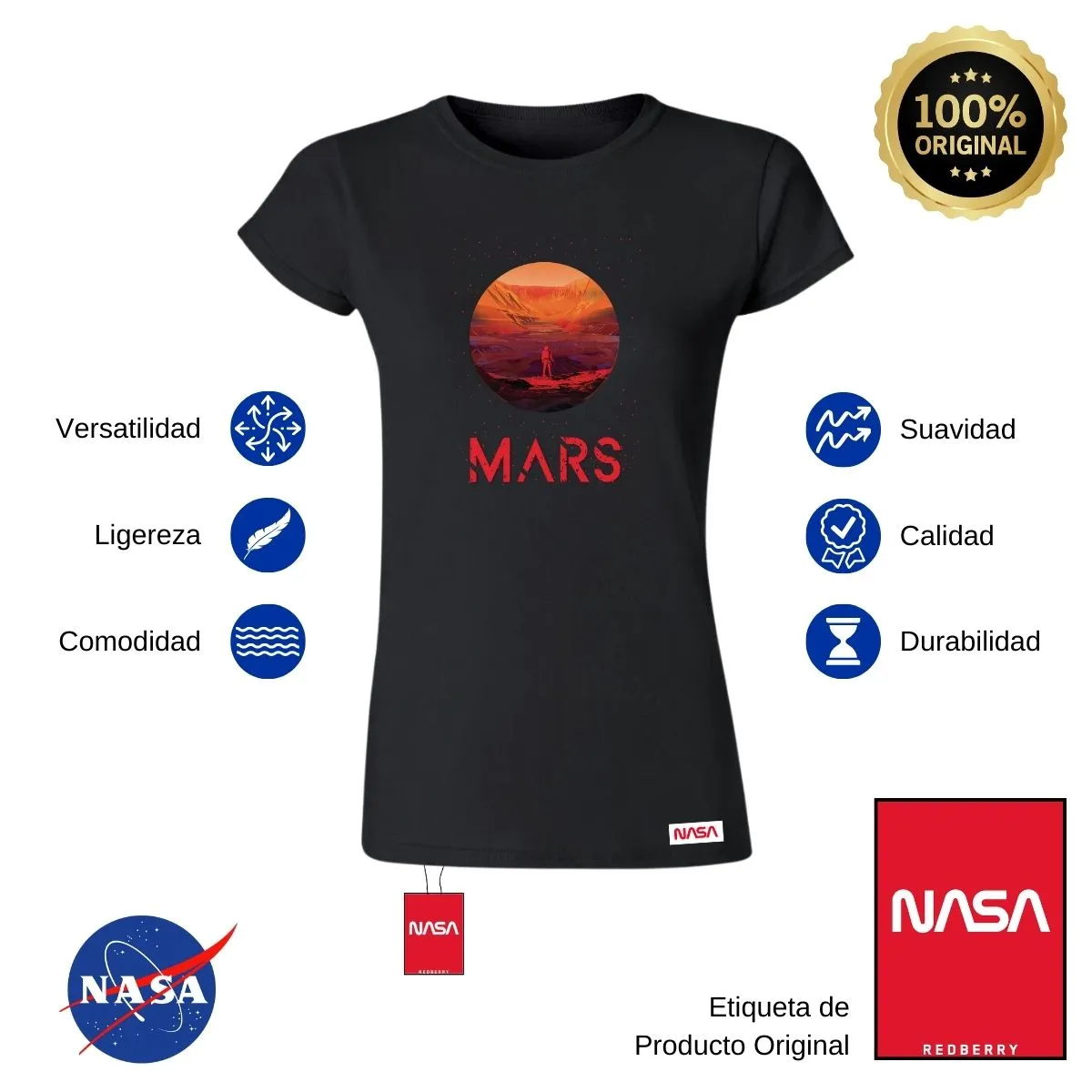 Playera Mujer Nasa Mars