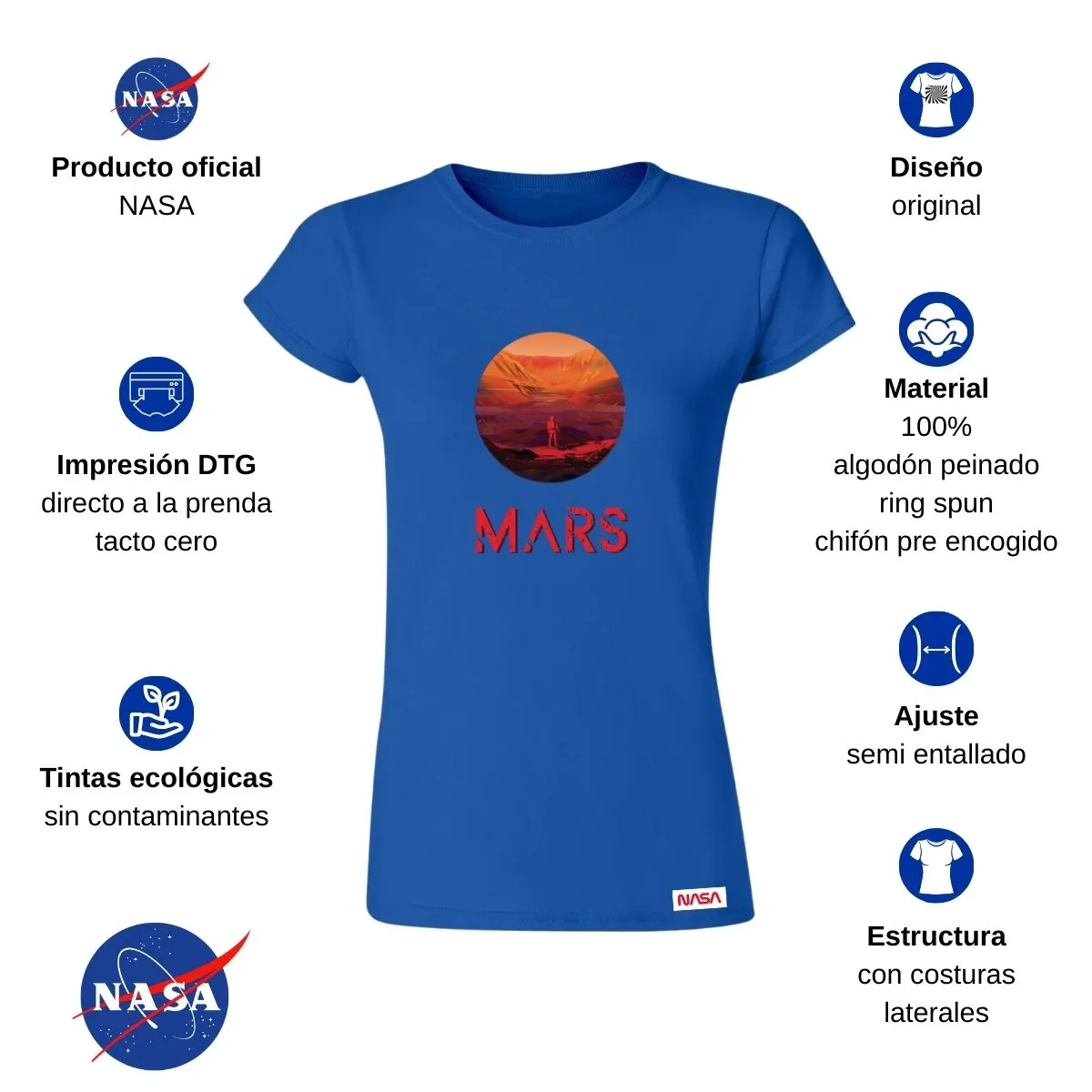 Playera Mujer Nasa Mars