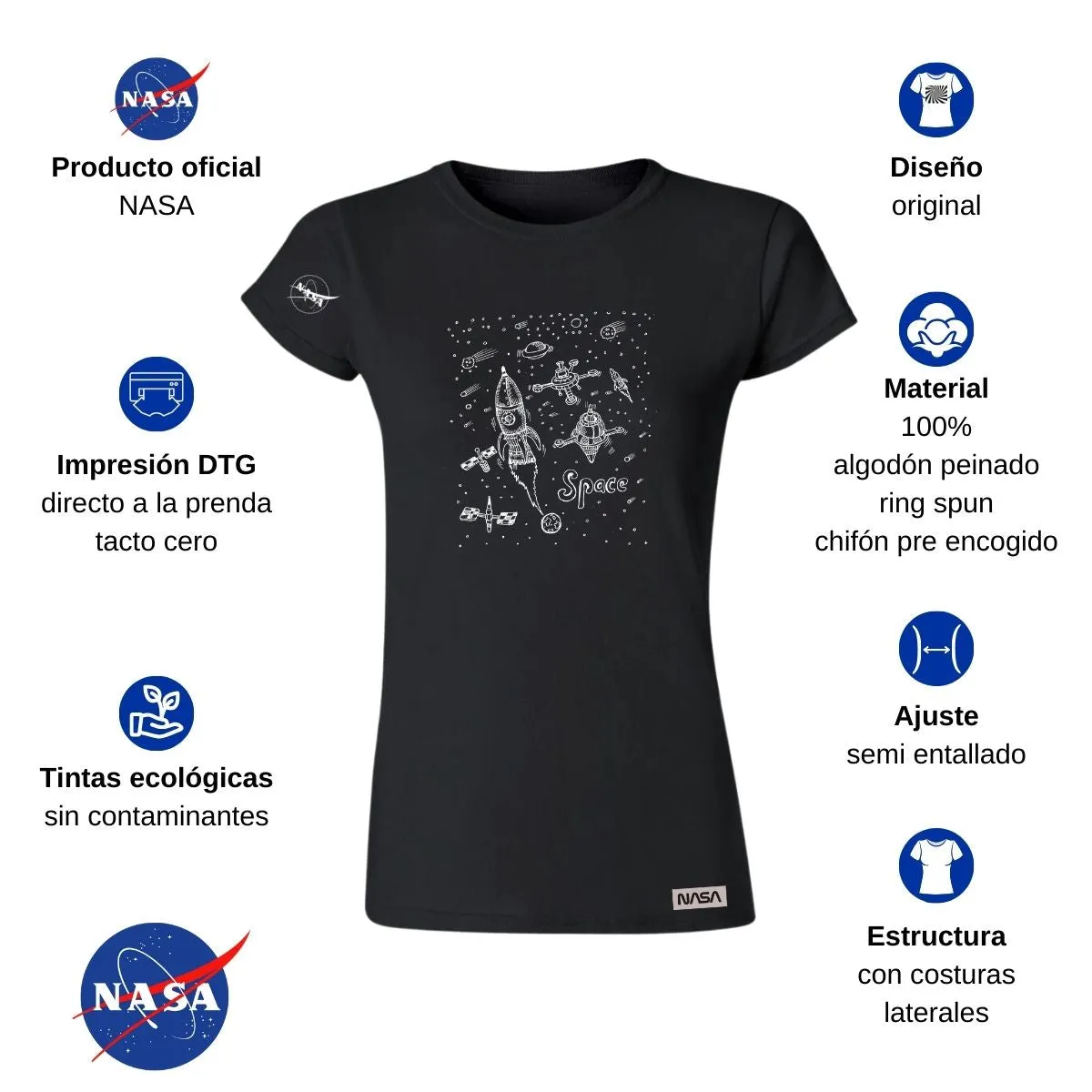 Playera Mujer Nasa Space