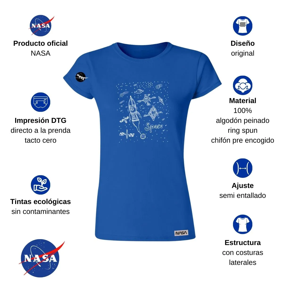 Playera Mujer Nasa Space