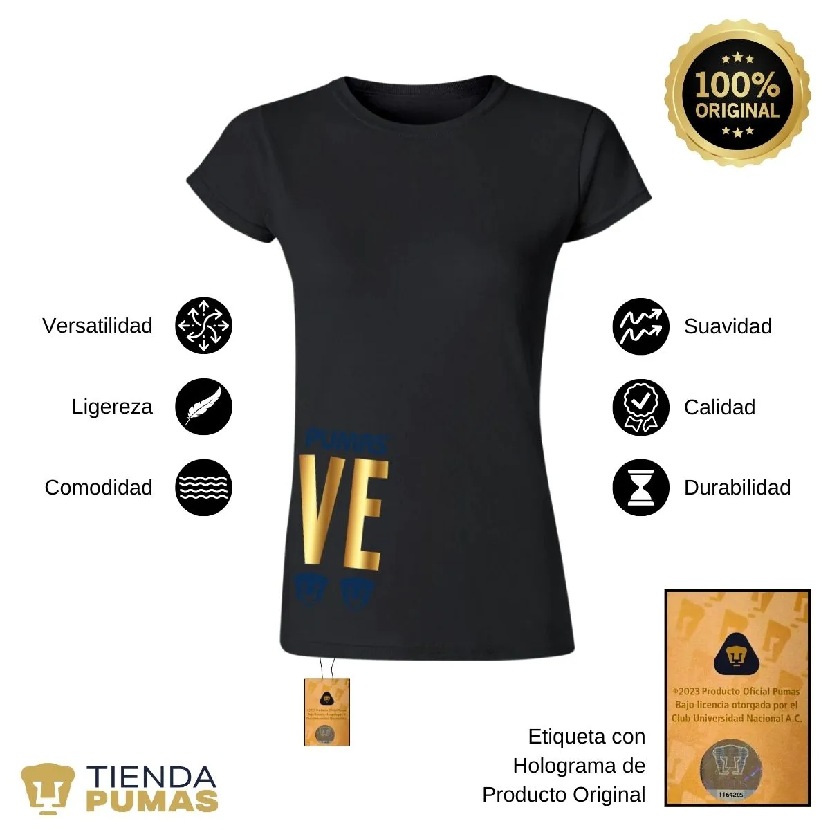 Playera Mujer Pumas UNAM Love 2