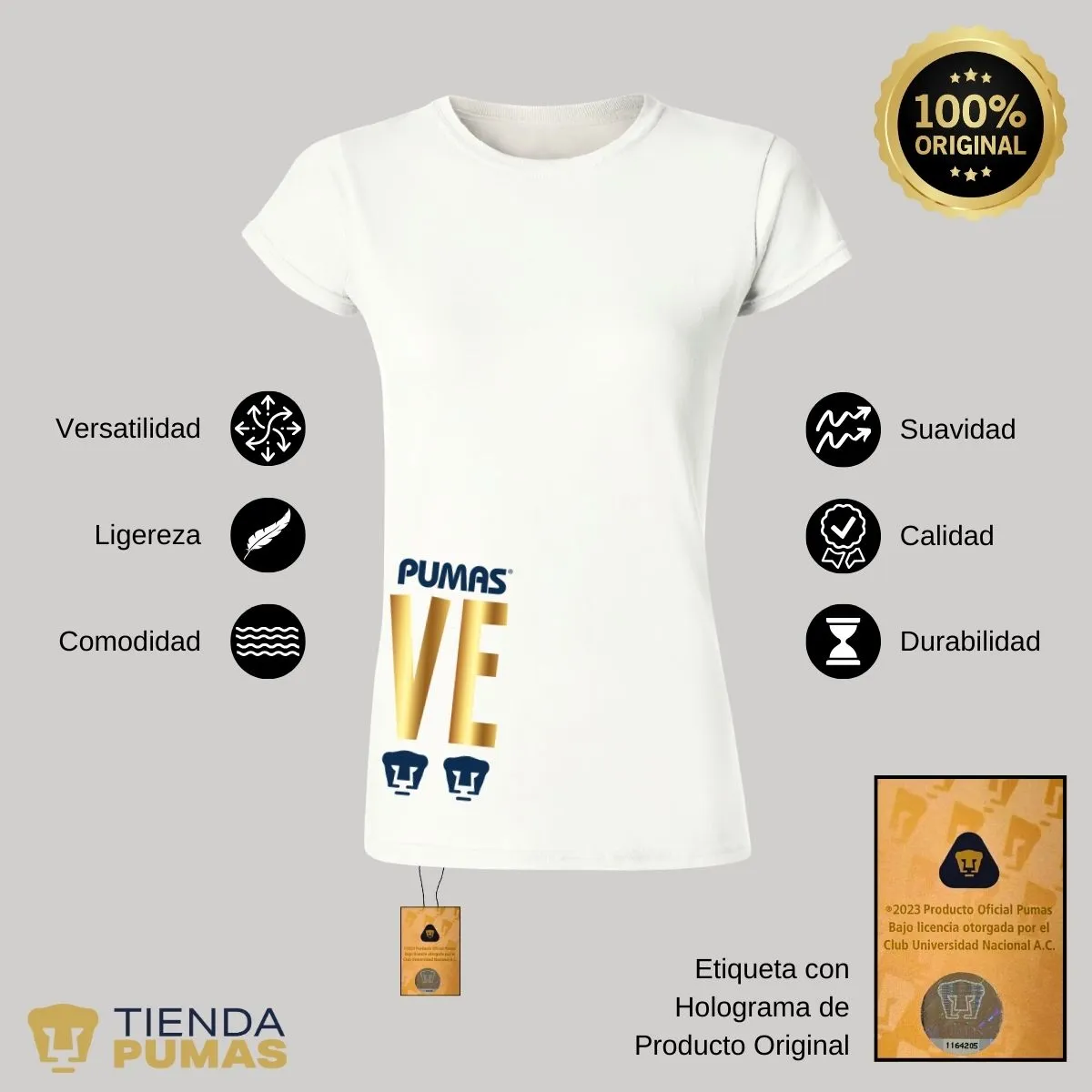 Playera Mujer Pumas UNAM Love 2