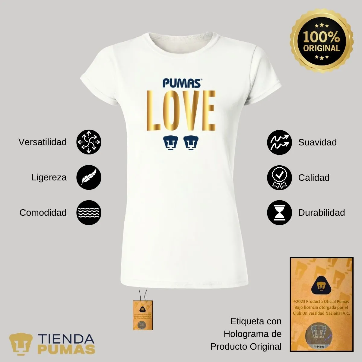 Playera Mujer Pumas UNAM Love