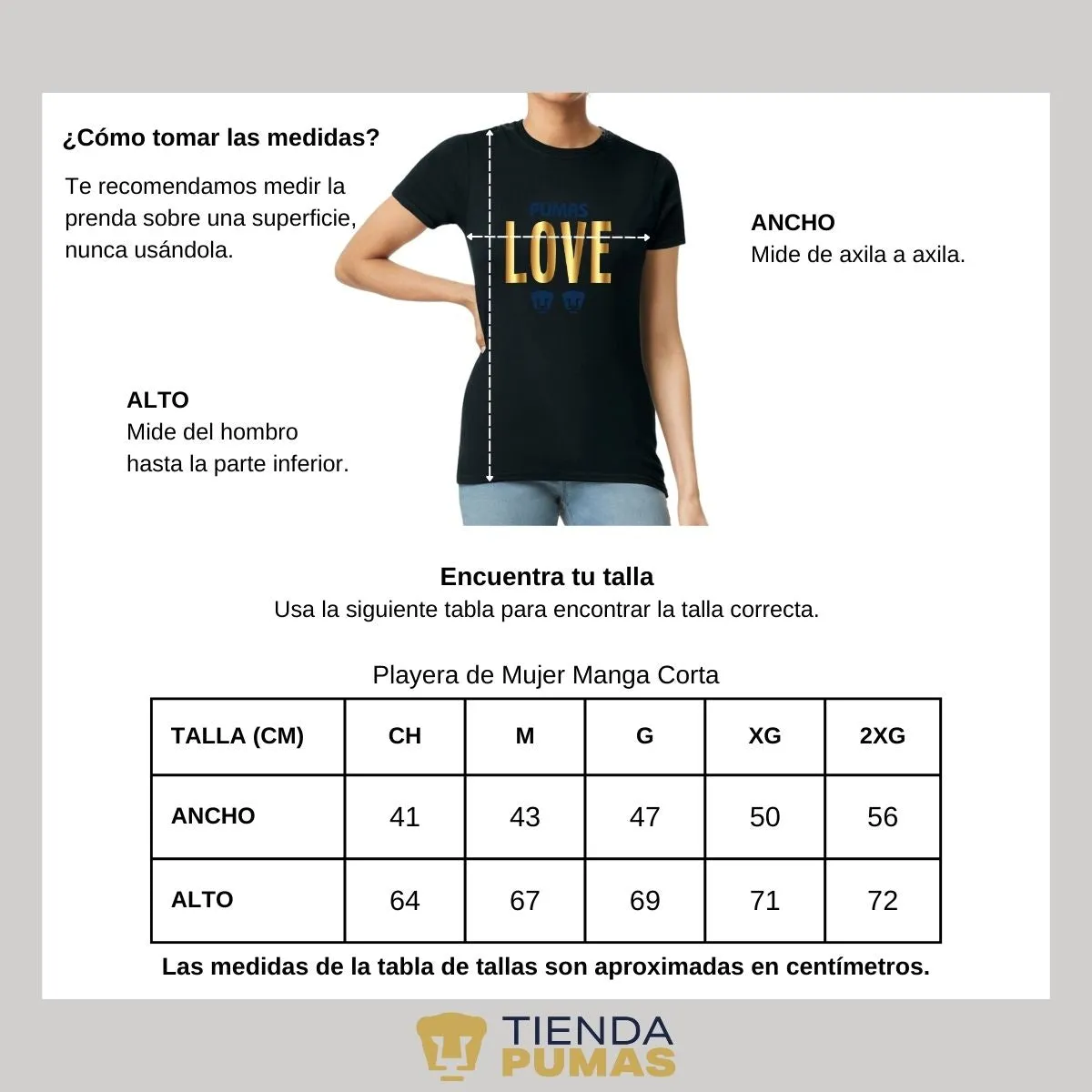 Playera Mujer Pumas UNAM Love