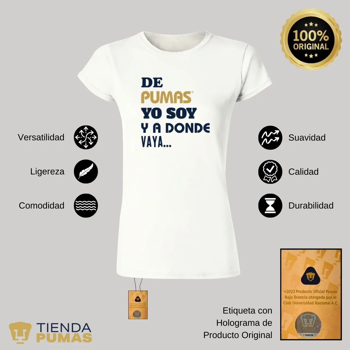 Playera Mujer Pumas UNAM voy