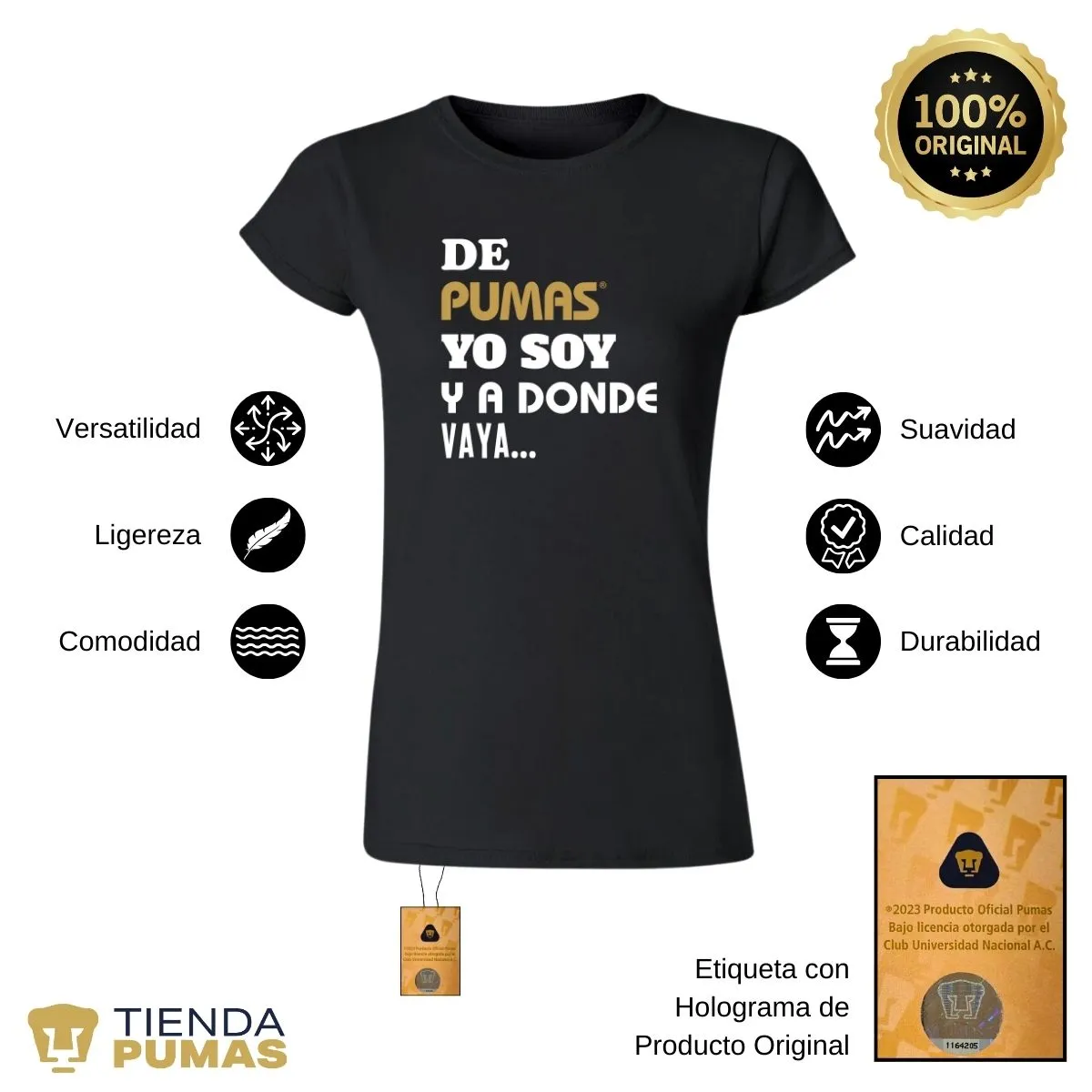 Playera Mujer Pumas UNAM voy