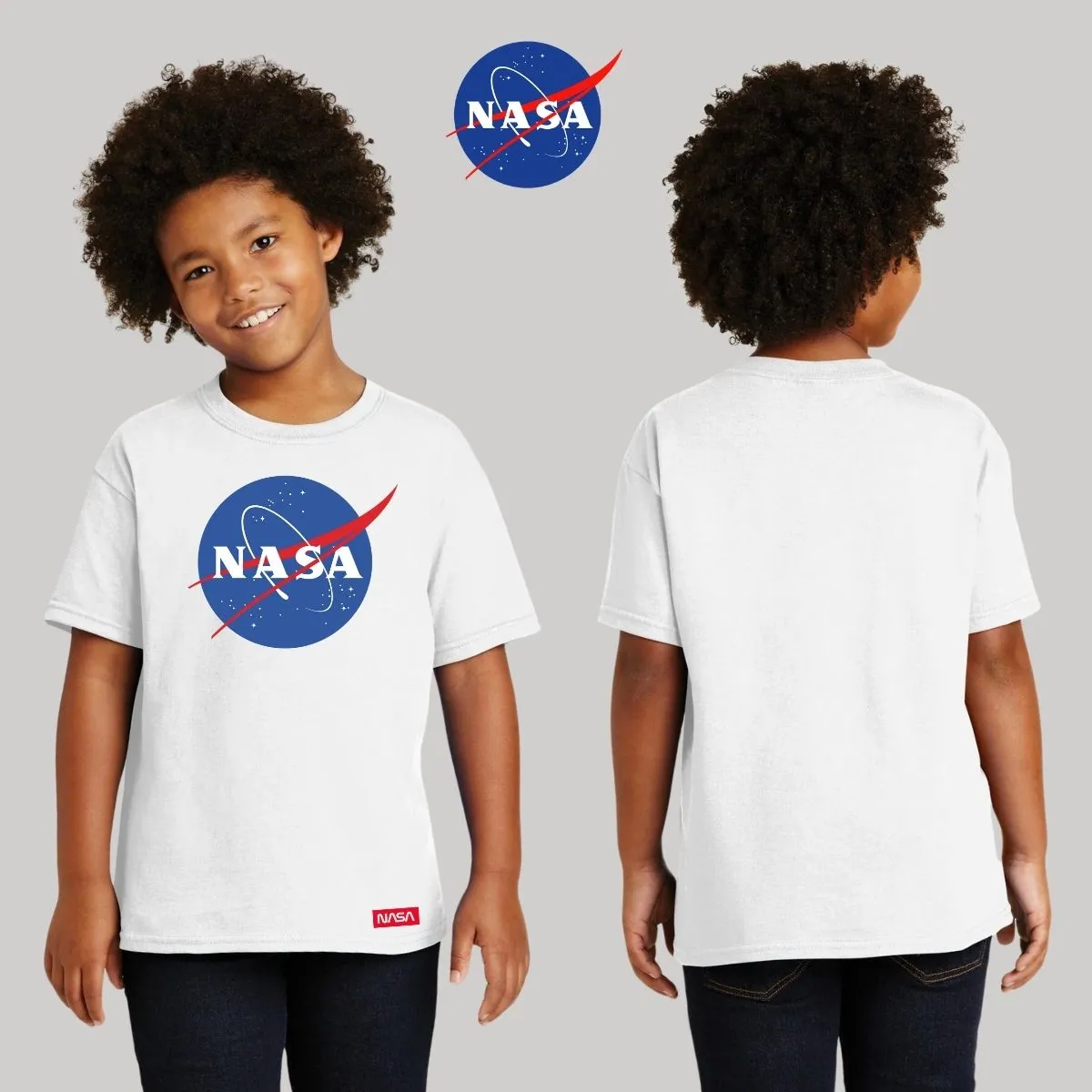 Playera Nios Nasa Logo Azul