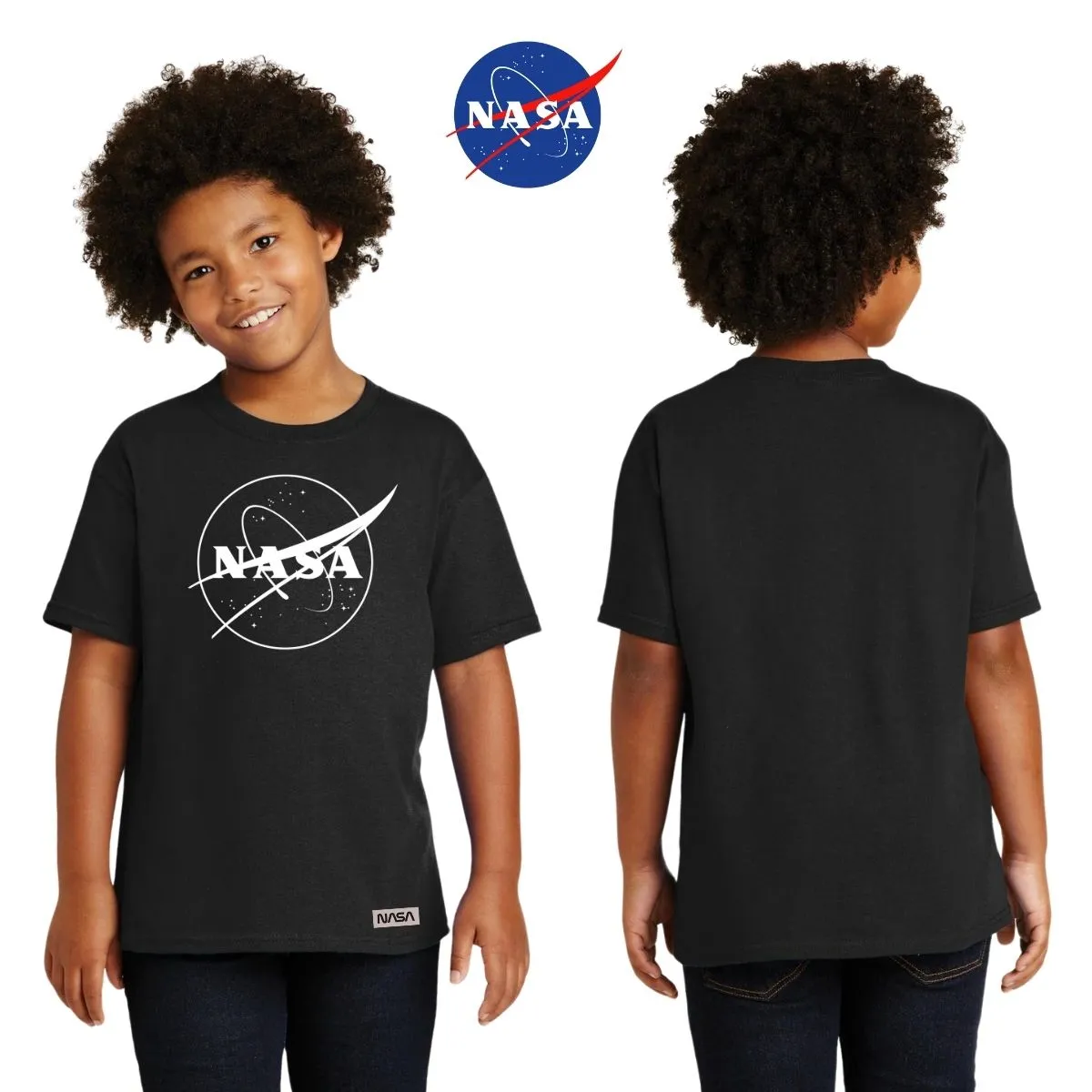 Playera Nios Nasa Monocromático