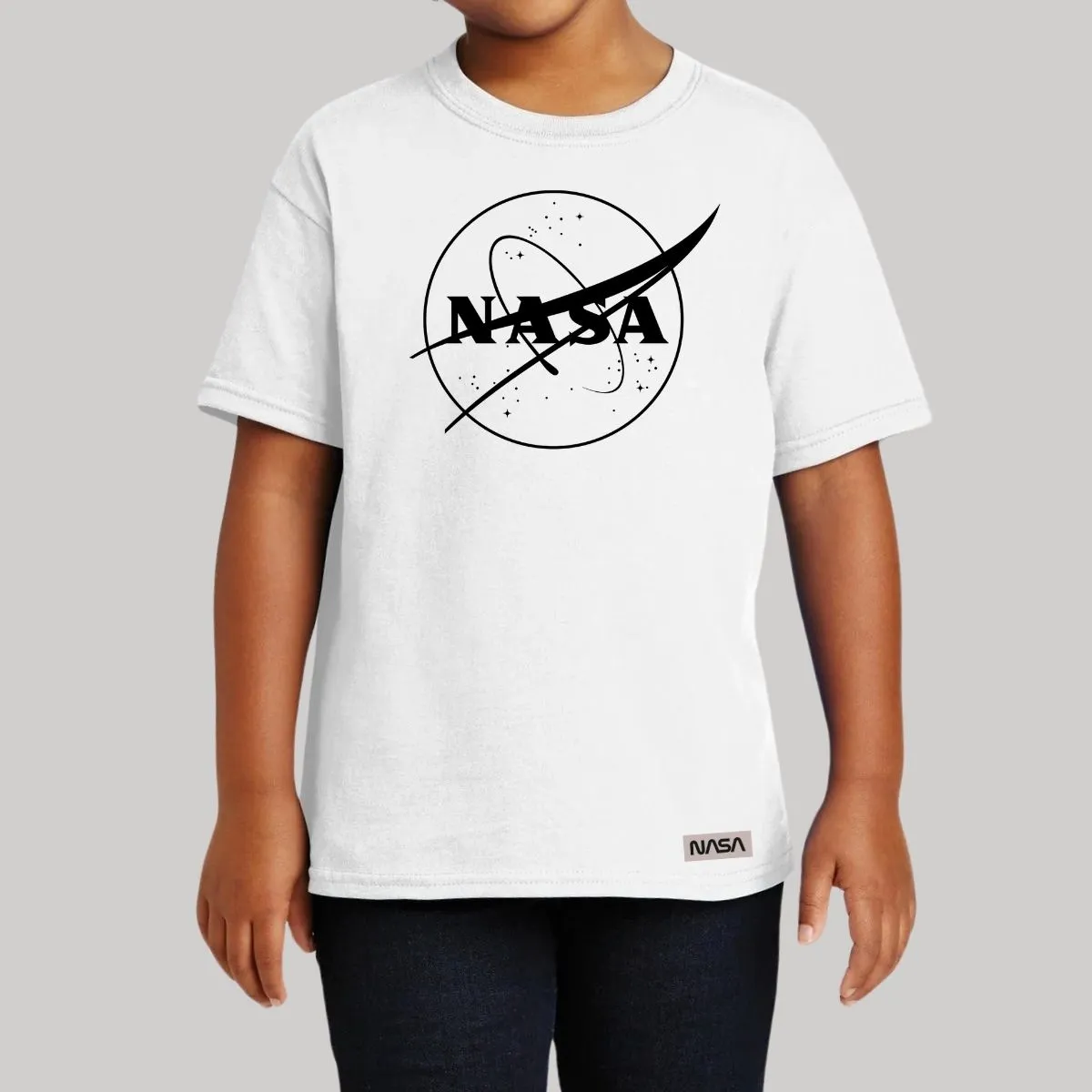 Playera Nios Nasa Monocromático