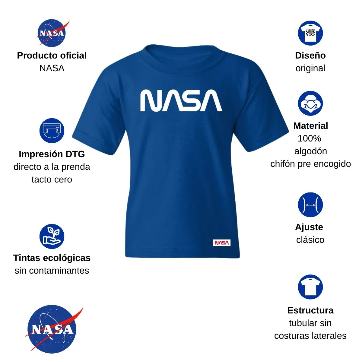 Playera Nios Nasa Worm Red