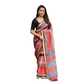 Printed Kota Silk Party wear Women's Saree