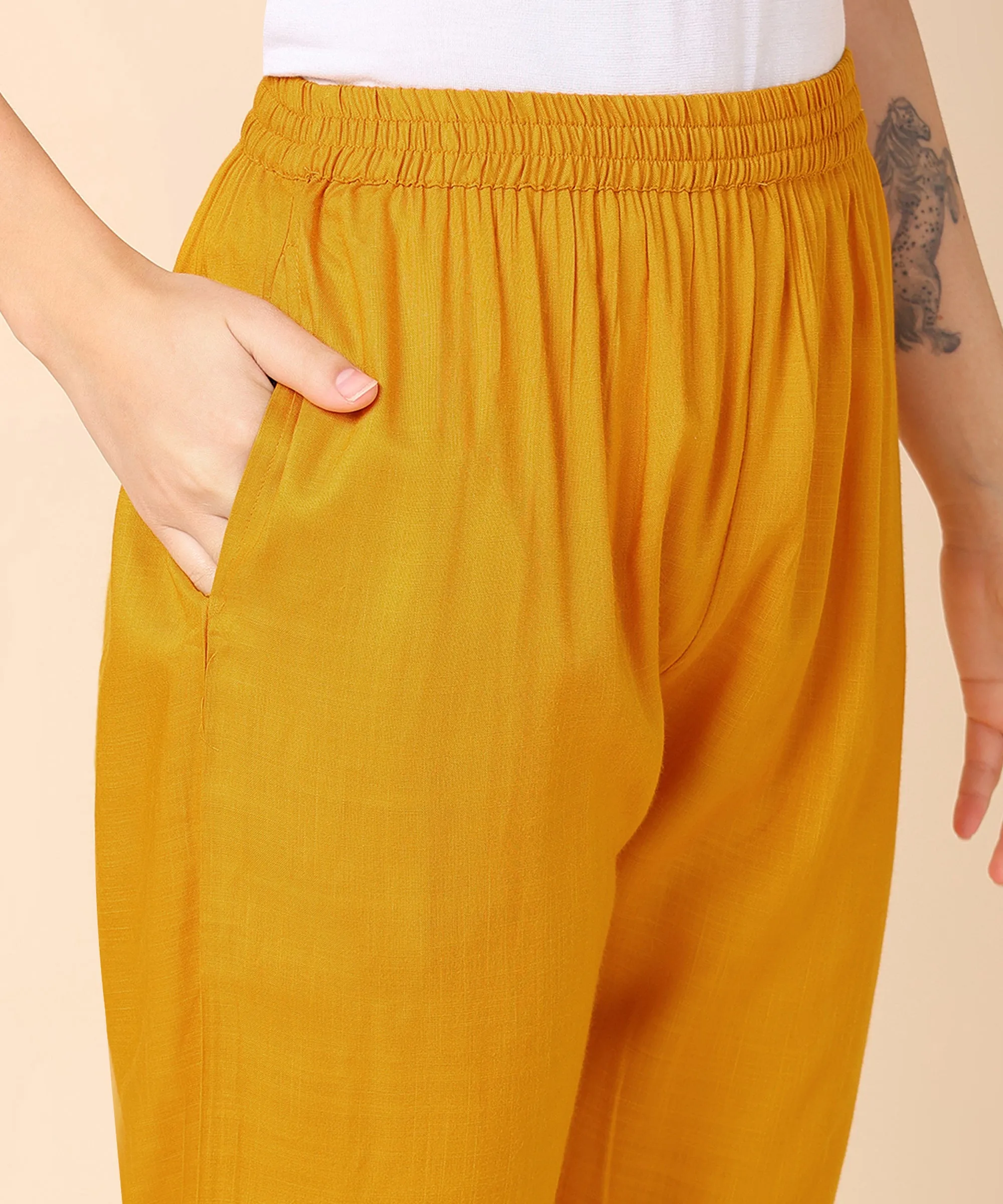 Radiant Yellow Maternity Kurti Pant Set