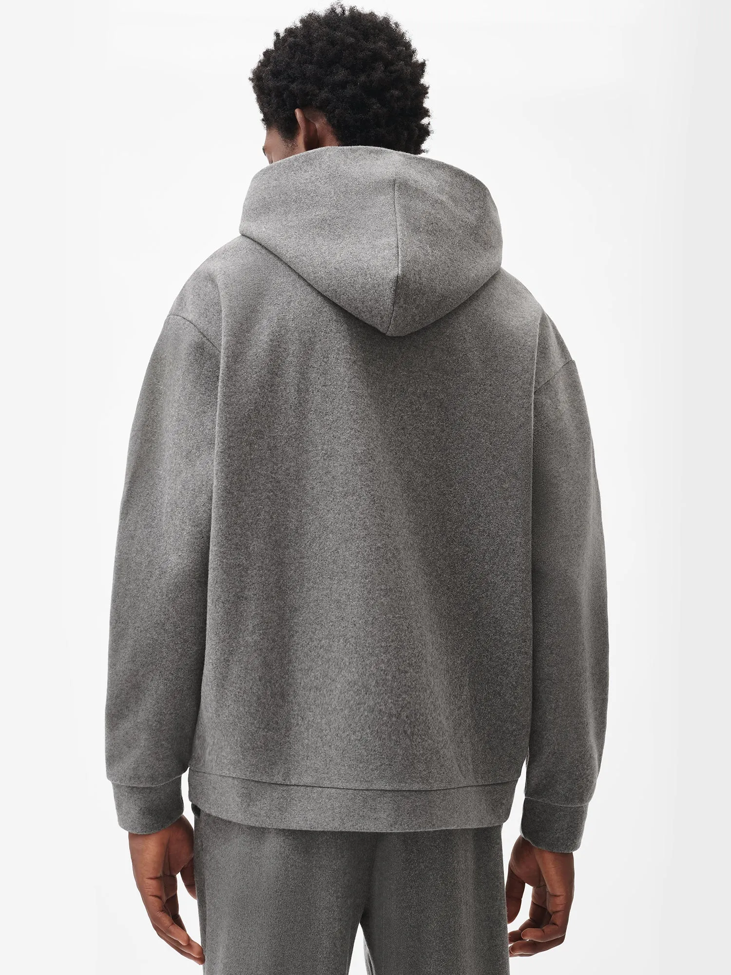 Recycled Wool Jersey Hoodie—volcanic grey